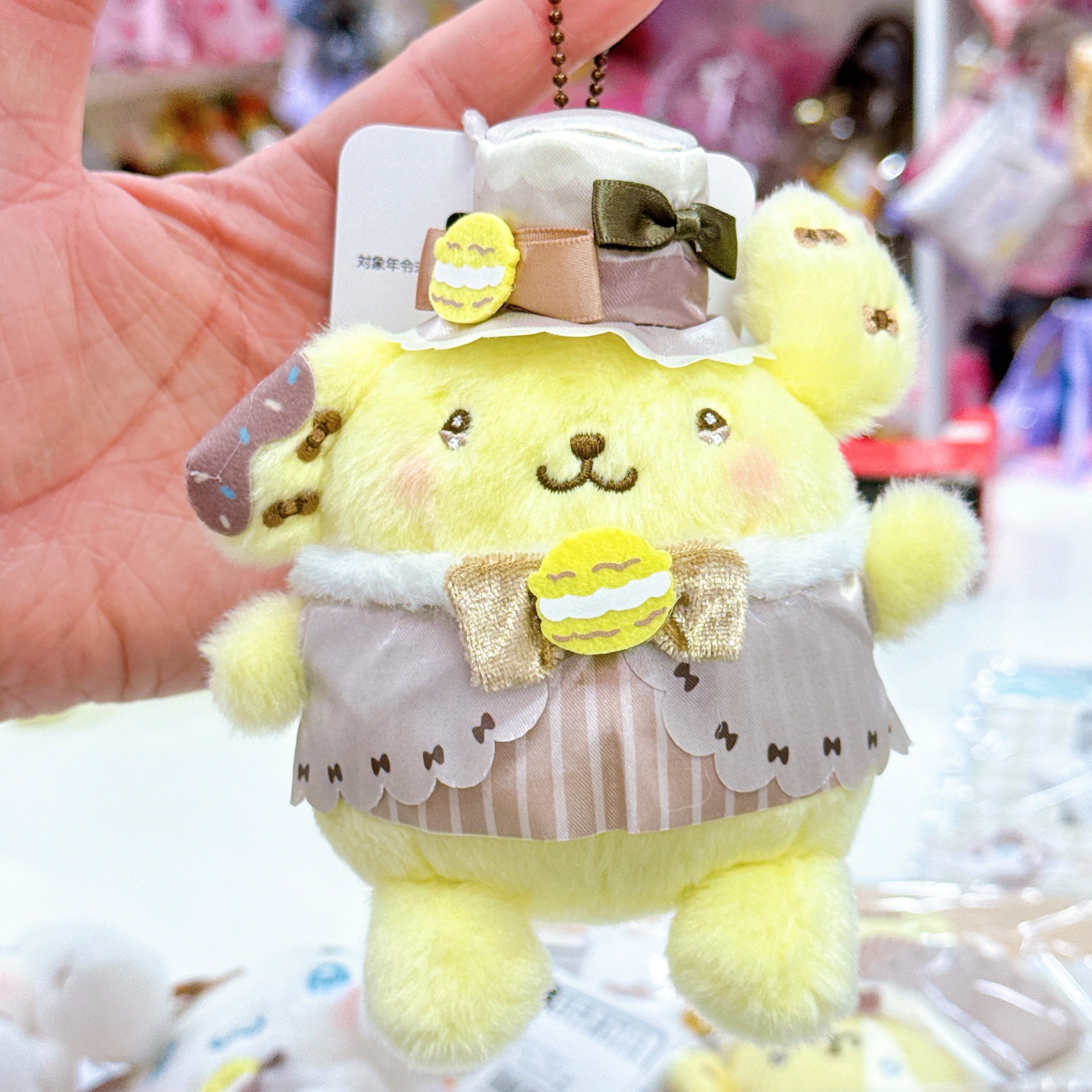日本直送日本限定布甸狗玉桂狗PC狗 x dolly mix 公仔掛飾/對裝指飾