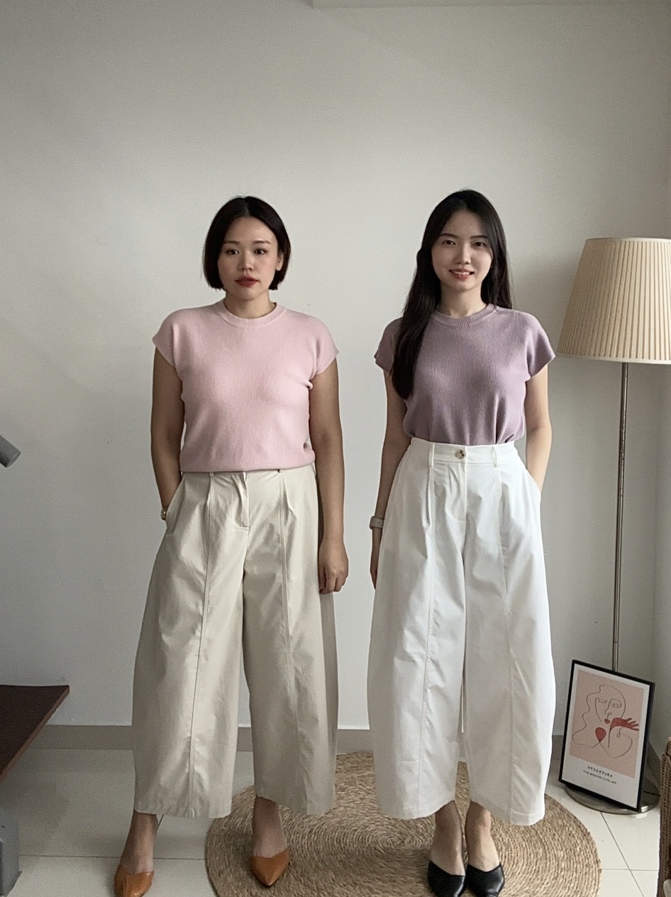 S1841 Long Curved Pants - 3 Colors 