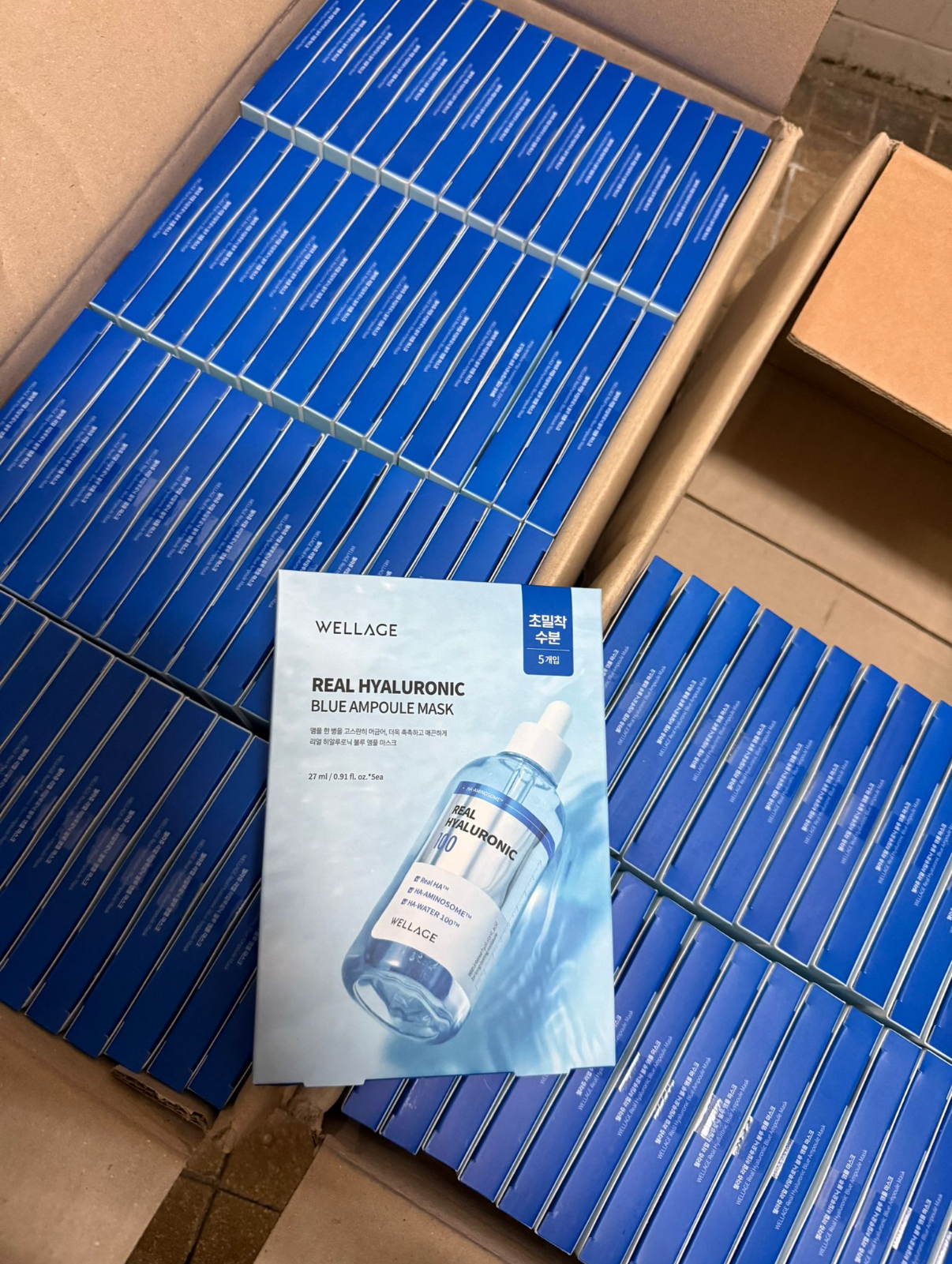  Wellage 透明質酸保濕安瓶面膜5片