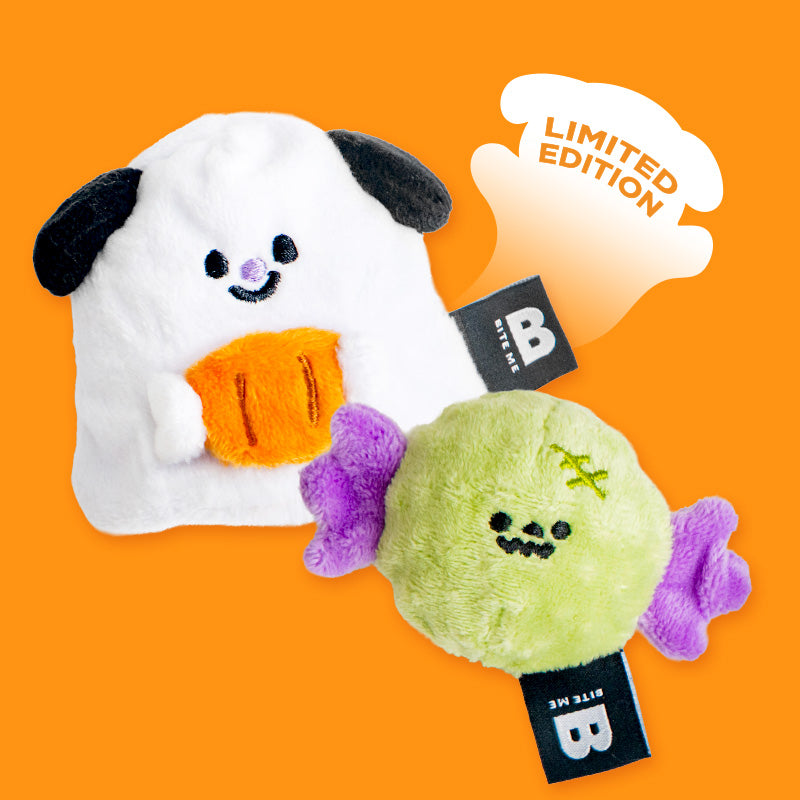 BITE ME🇰🇷 萬聖節限定！甜心搗蛋發聲玩具球套裝 (幽靈與糖果)