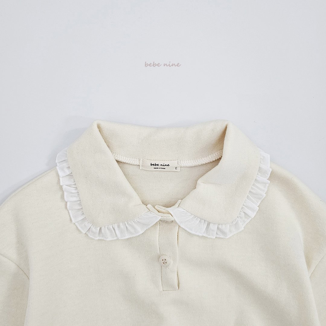 🌸預訂 韓國直送🌸🇰🇷Bebenine三色荷葉邊翻領衛衣