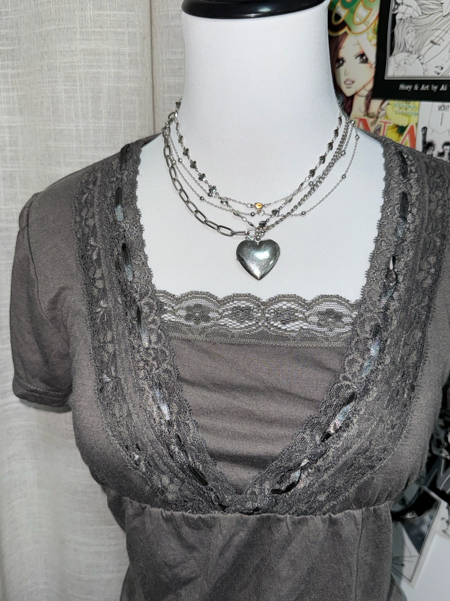 Fairy Grunge Earth Tone Lace Cami-Overlay