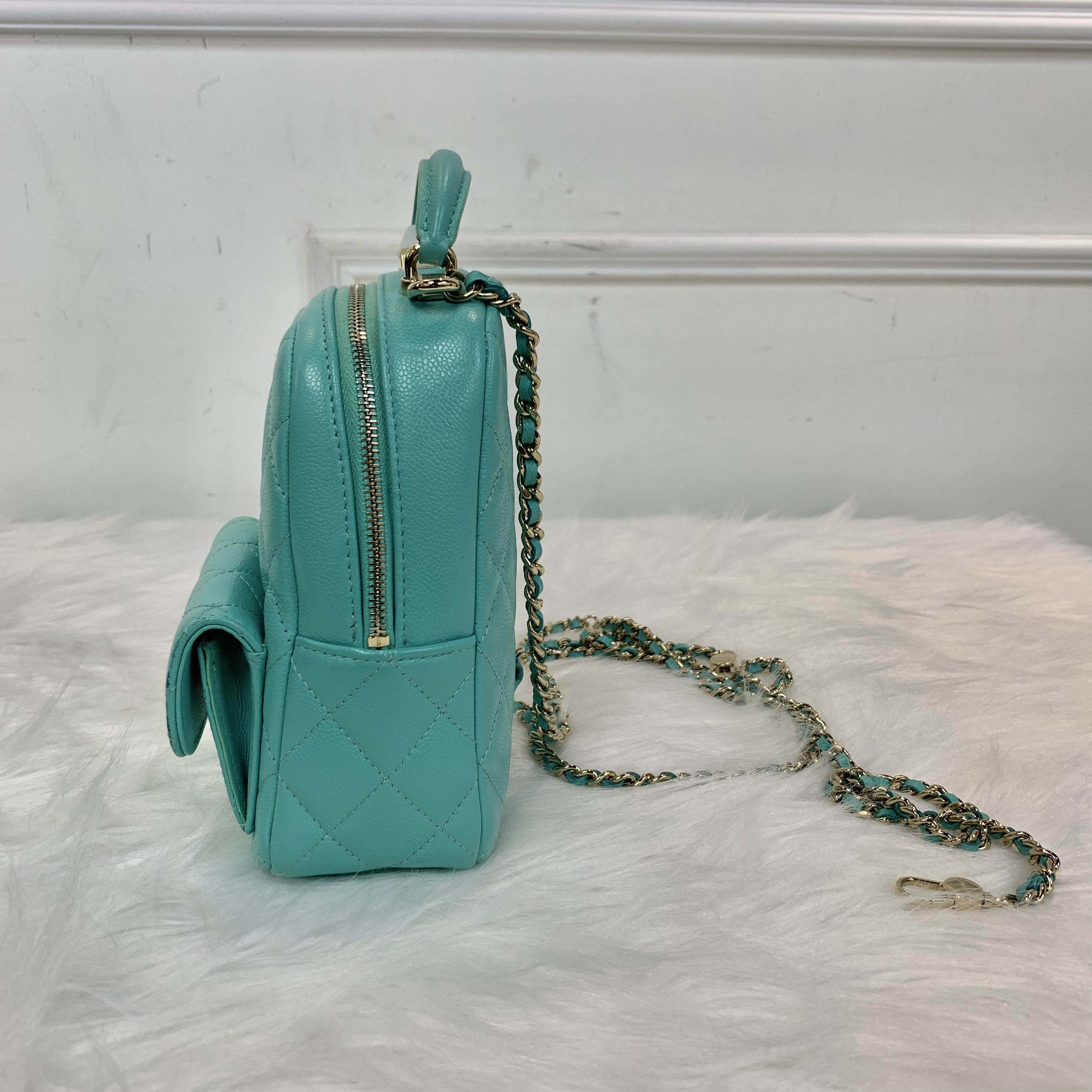 夏日必備Tiffany Blue Chanel 24C mini backpack