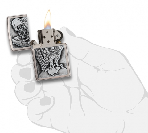 Zippo 200HD.H231 鷹徽章 哈雷戴維森 Harley-DavidsonR Live The Legend Emblem