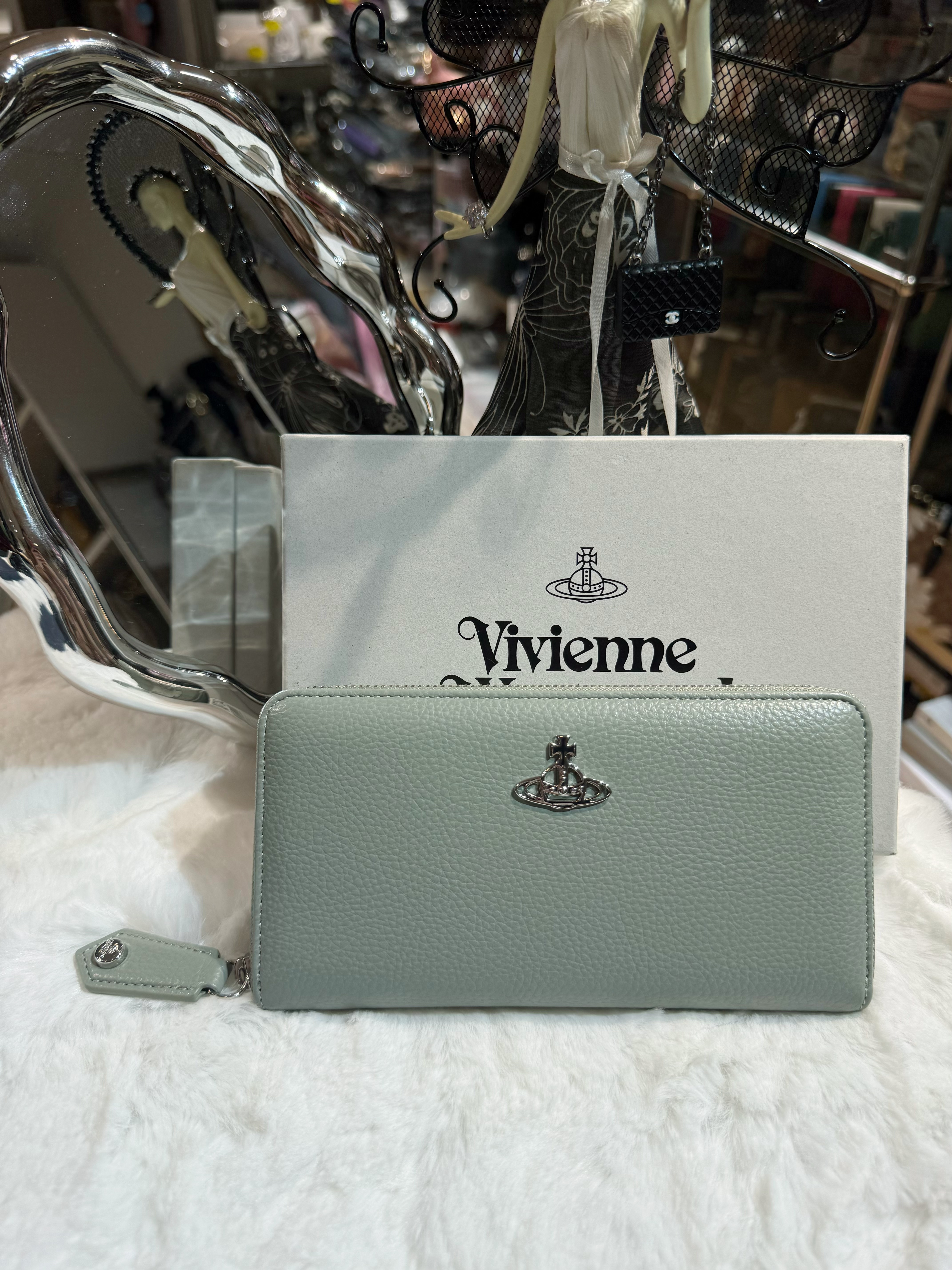 VW zip wallet 5140/grey green