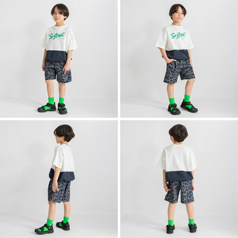 🆕【⭐訂購⭐】🇯🇵 日本直送 🌀🇯🇵 雙色拼接 橡筋下擺 短袖Tee [2款選]🌀 [ELCA-0122][260413]