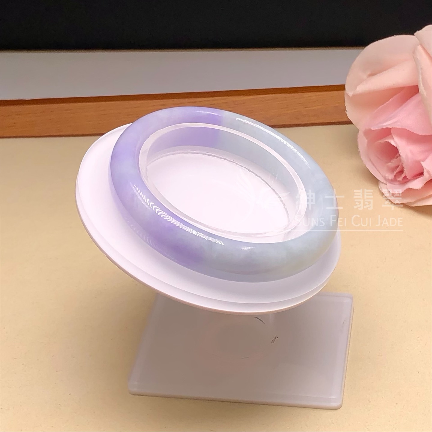 桃紅春福鐲53.2mm