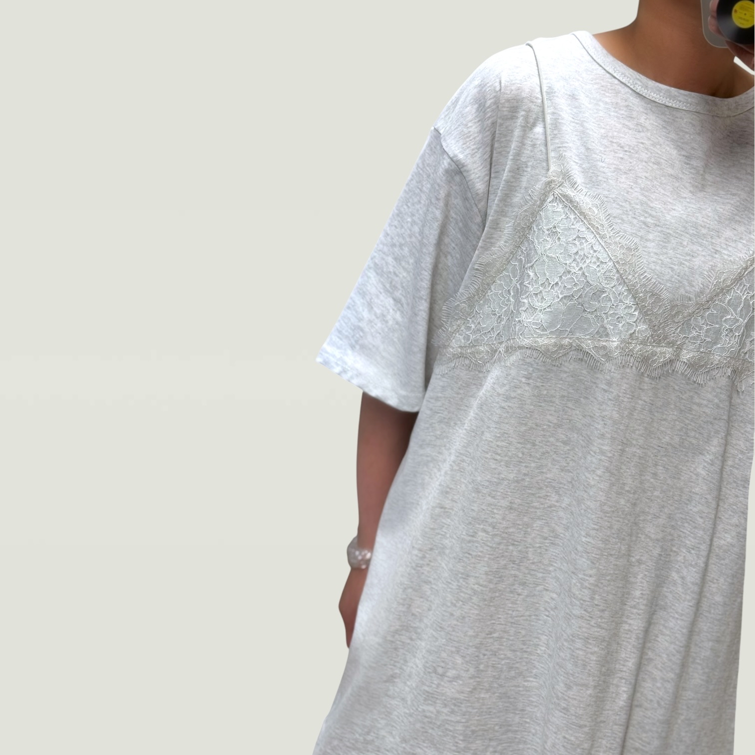 221324 假Lace Top Tee