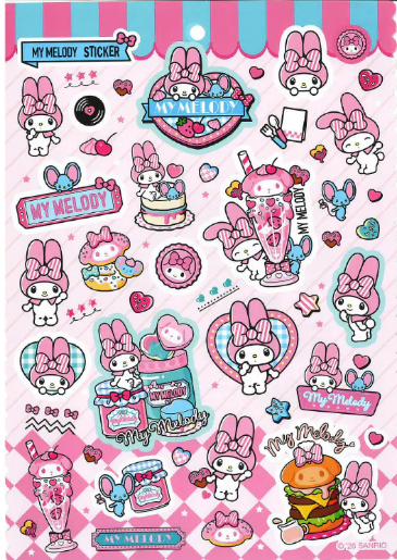 A4 貼紙-MY MELODY