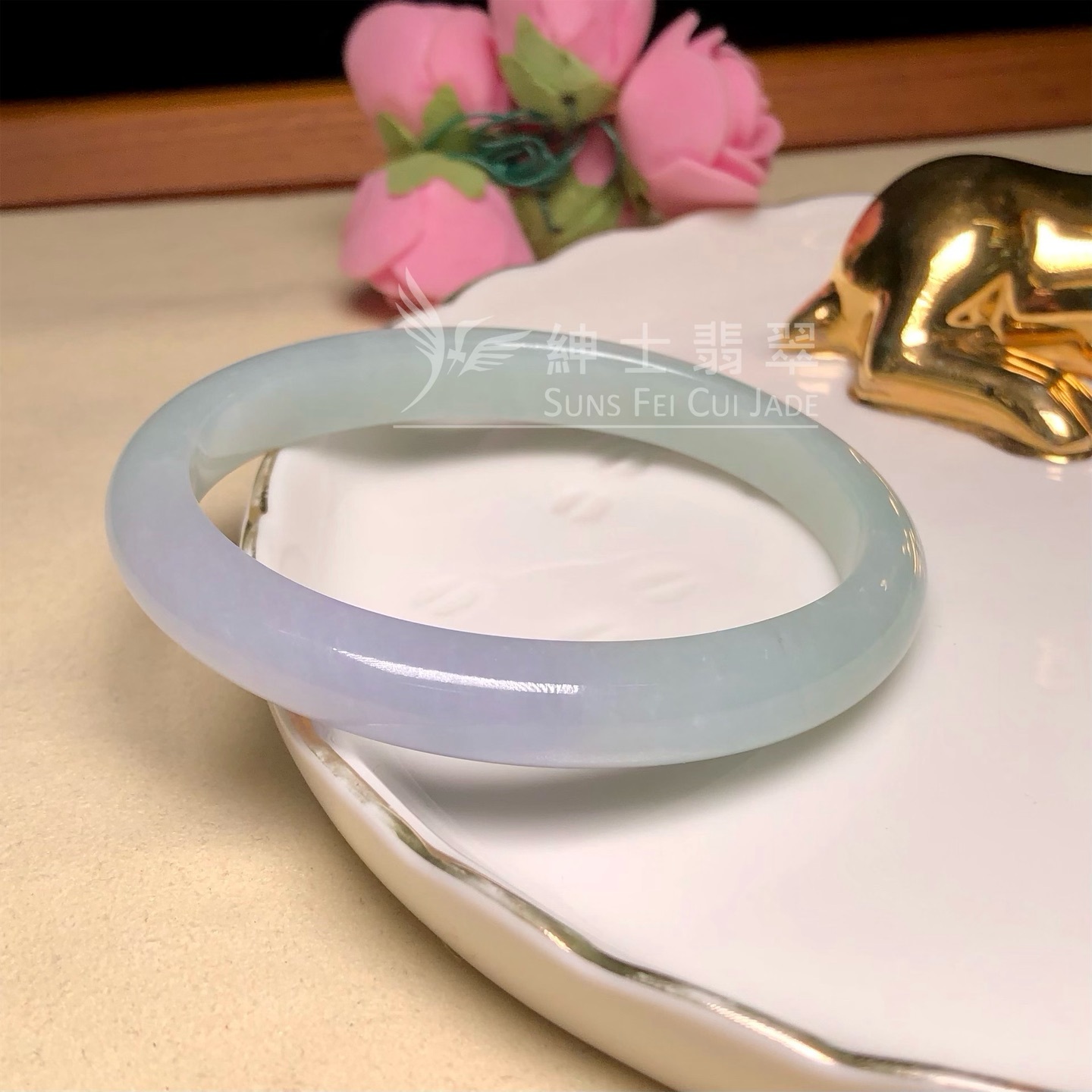 糯冰春彩貴妃鐲54mm YM00189