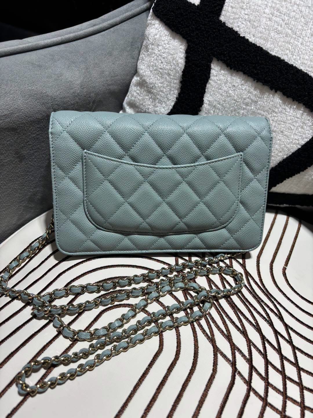 全新 Chanel Wallet On Chain 荔枝牛皮 100%Authentic, Brand New 全新 ✅晶片✅Dust bag✅Box