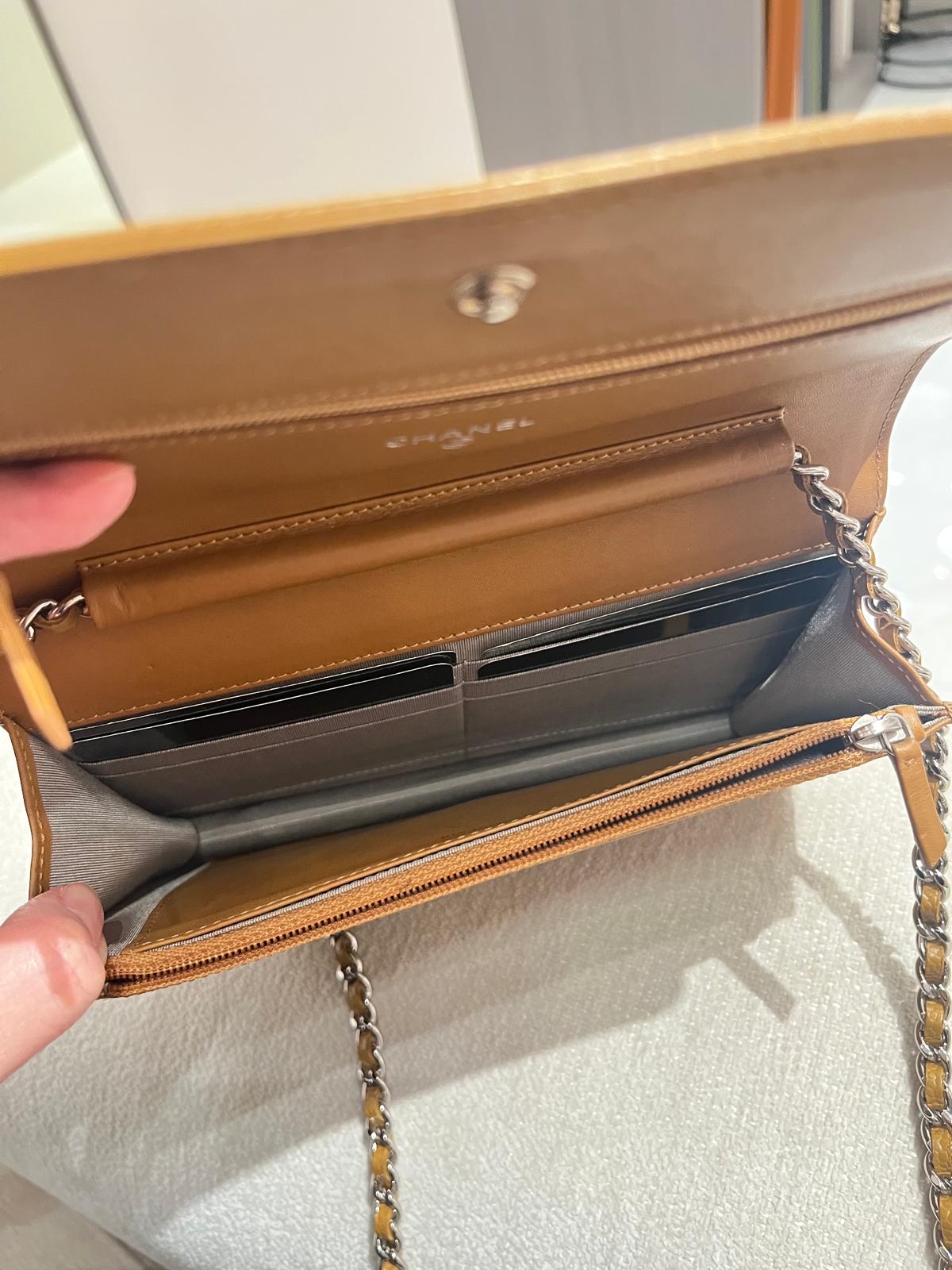 Chanel wallet on chain 荔枝牛皮 100%Authentic ,99%new閑置品  ✅17CARD✅盒 