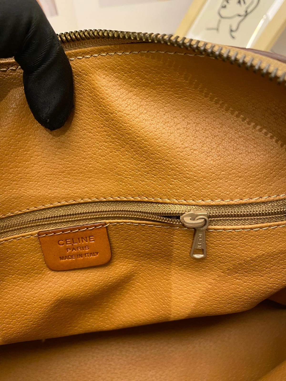 Celine Vintage Macadam Boston Bag