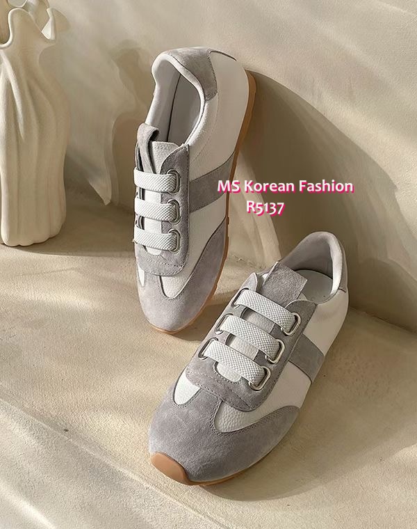 R5137 韓國🇰🇷拼色真皮免綁帶sneakers