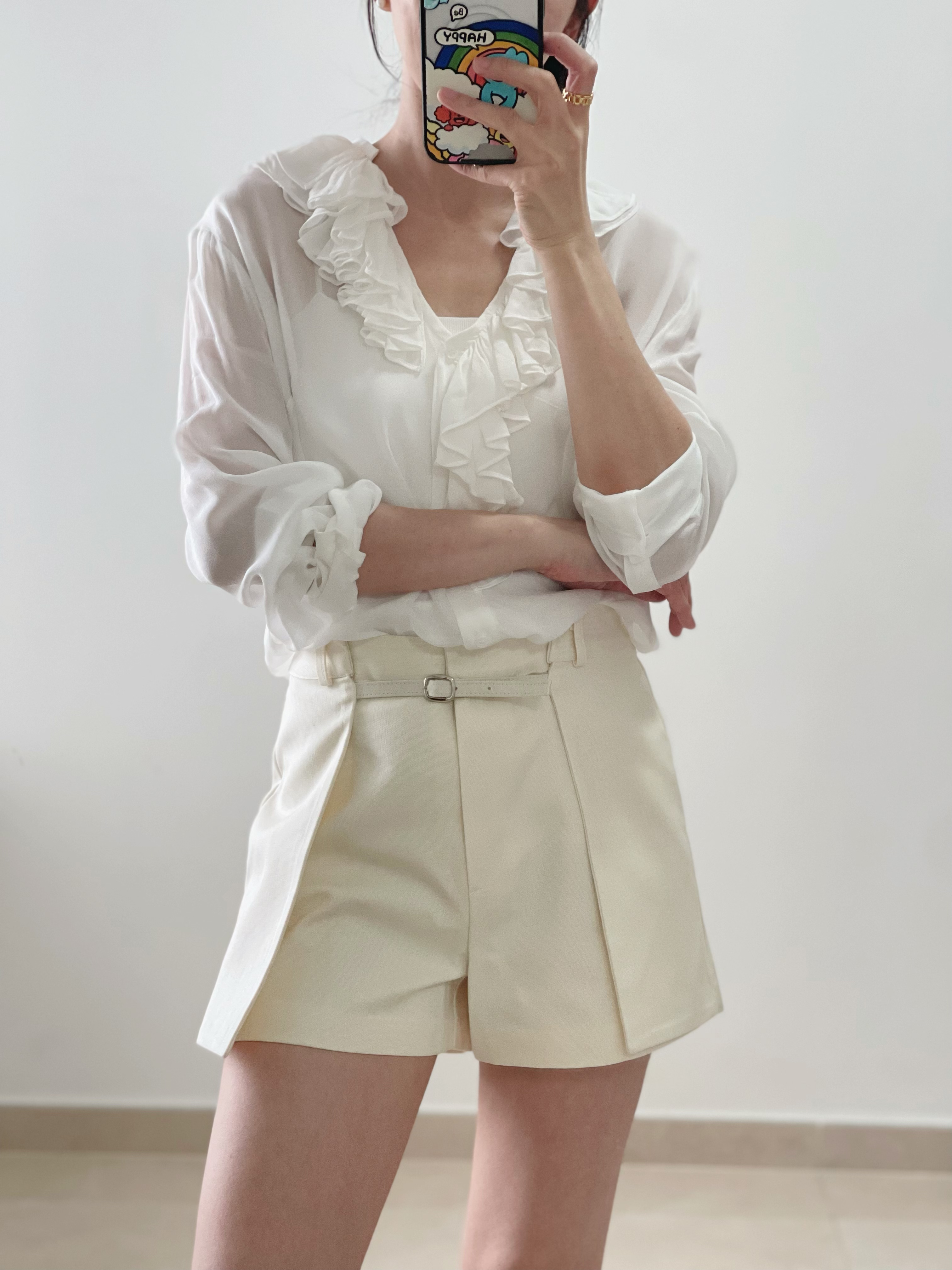 Elegant ruffle blouse