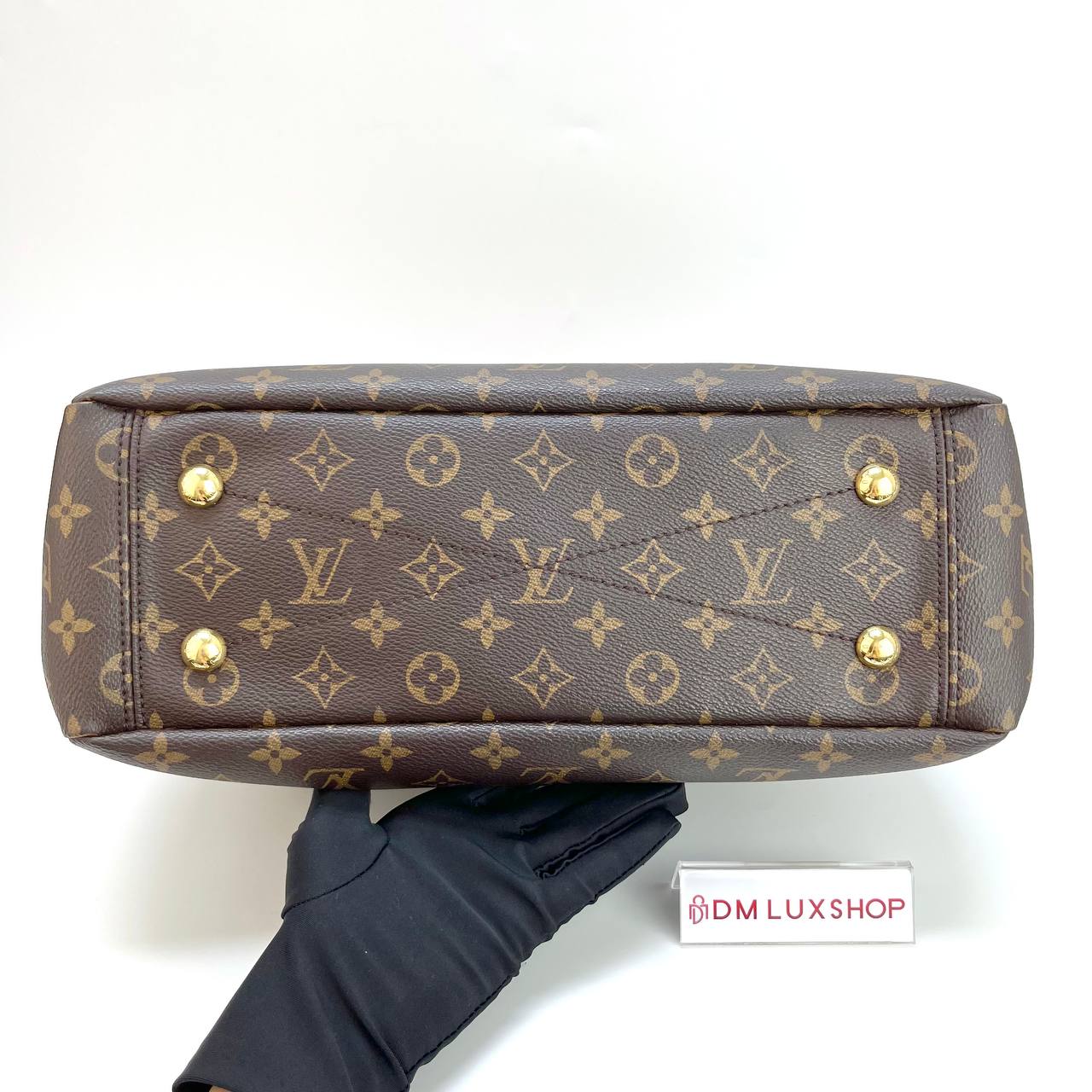 LV Red Monogram Pallas Tote GHW