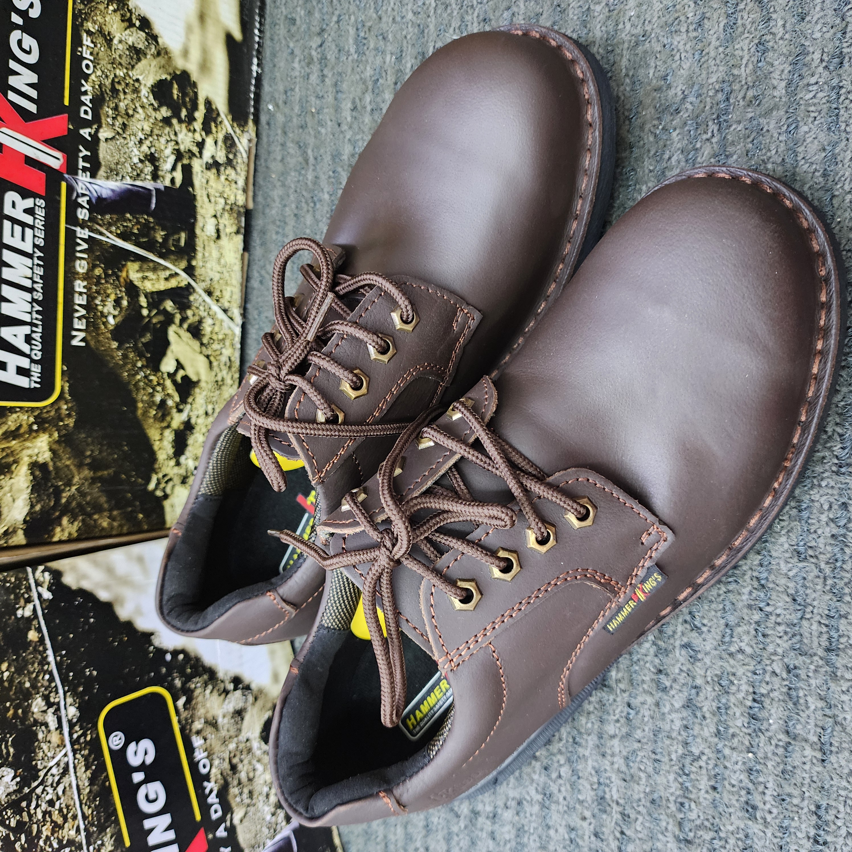 Hammer King's HK 13002 Industry Steel Toe Cap Leather Safety Shoe | Kasut Keselamatan | SIRIM and DOSH Approved Kasut Keselamatan