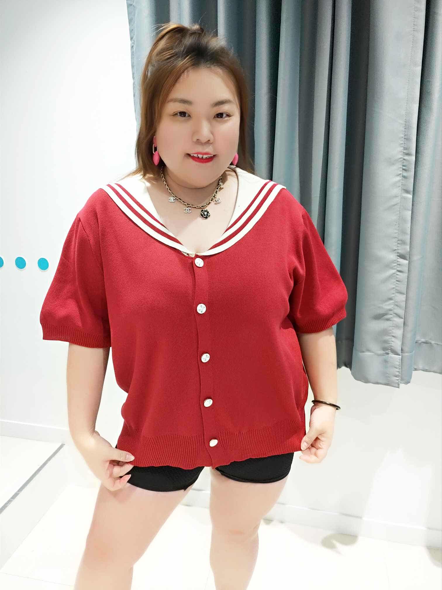 DSF02 水手服风格针织上衣