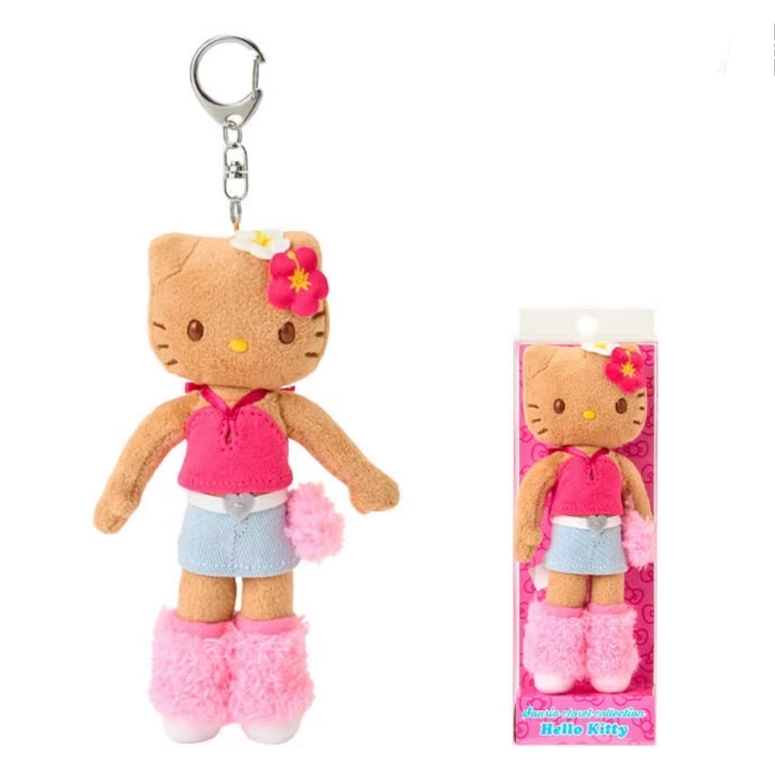 【現貨】 日本🇯🇵 sanrio hello kitty  黑皮 辣妹 長腿 公仔匙扣（ 有關節，手腳可扭）(Y2K長腿系列)