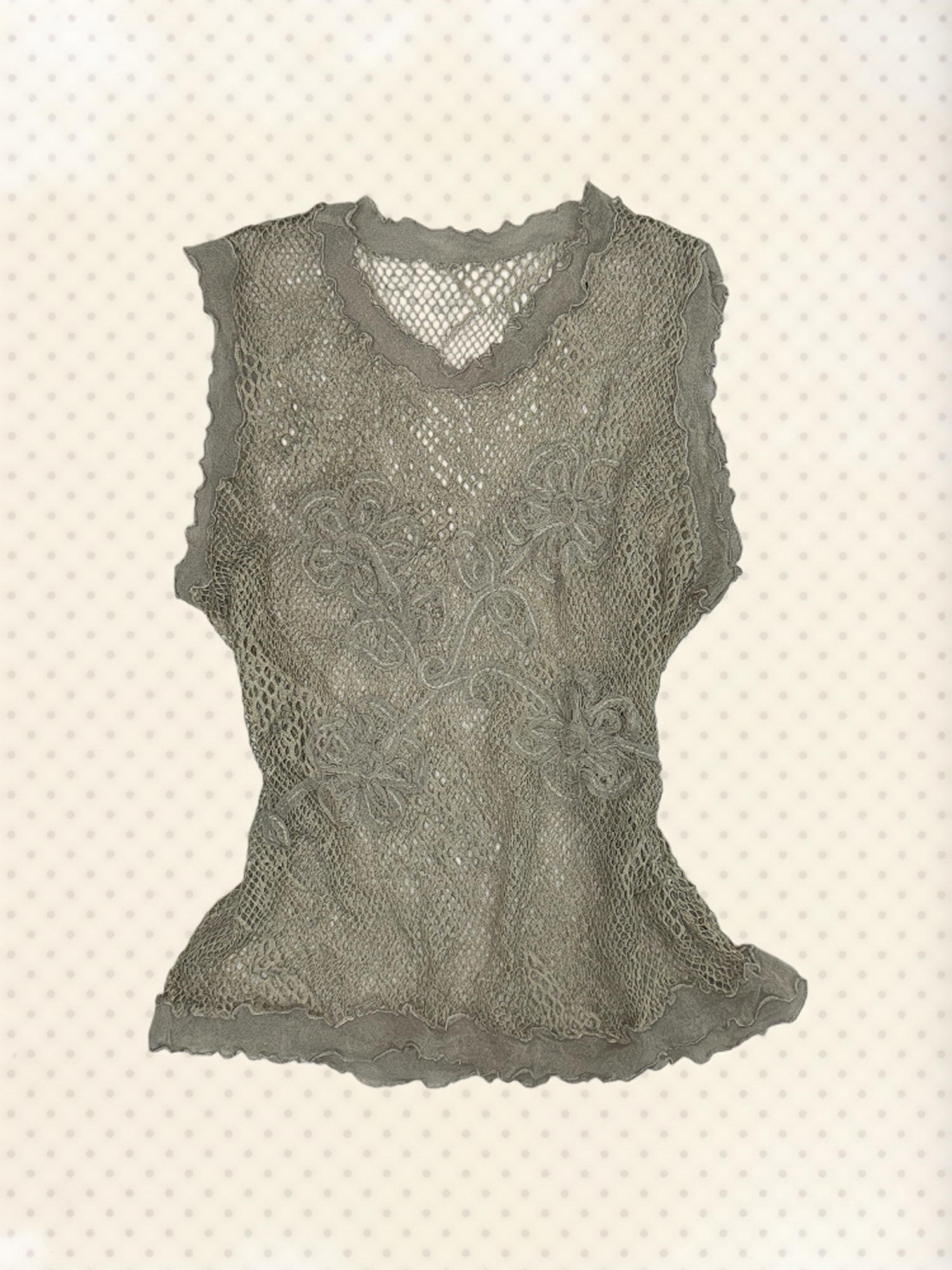 Crochet Floral Short-sleeve top