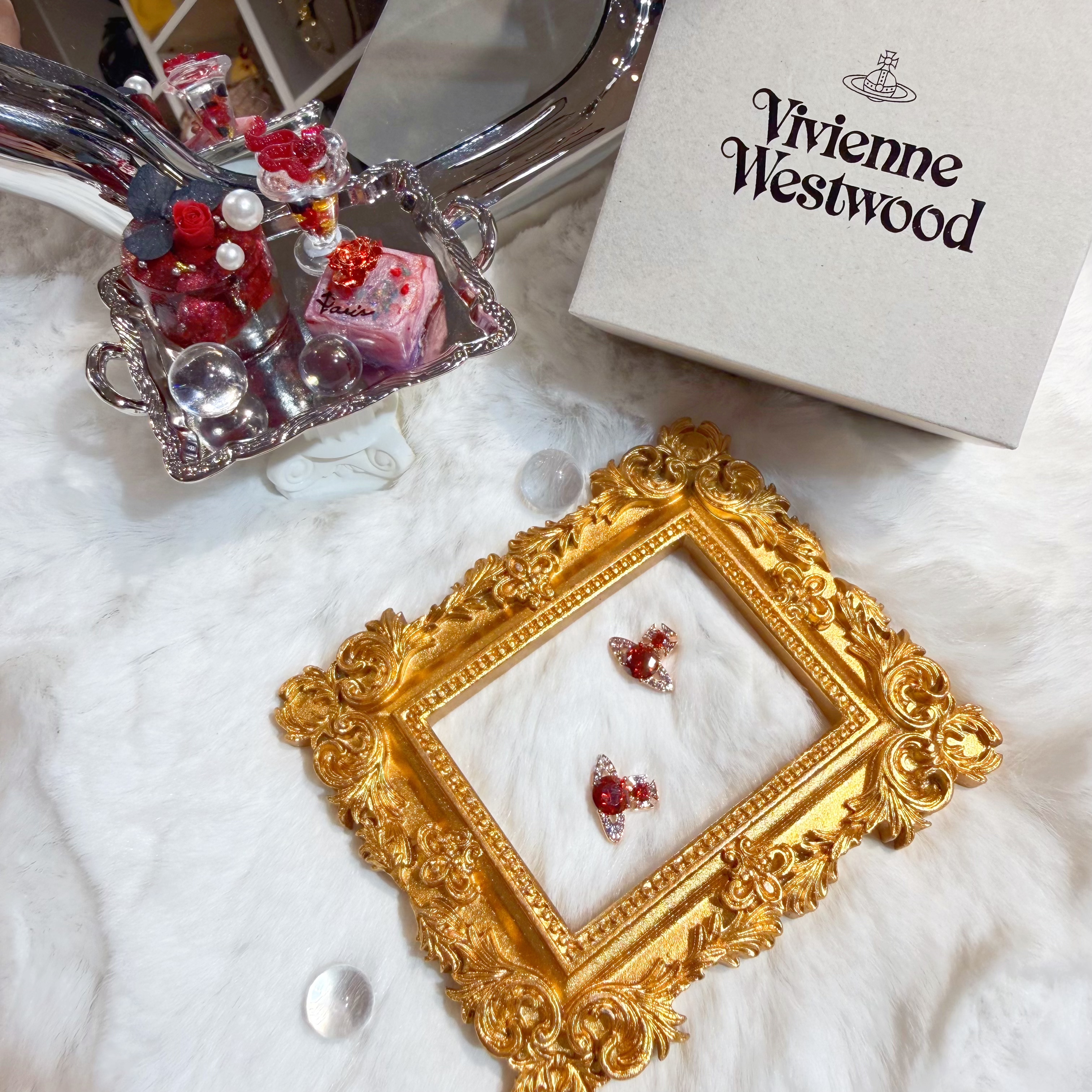 VW Lsmene earrings red/rg