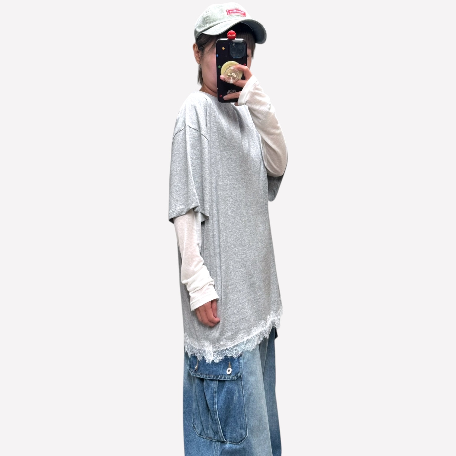 221034 Lace長腳tee