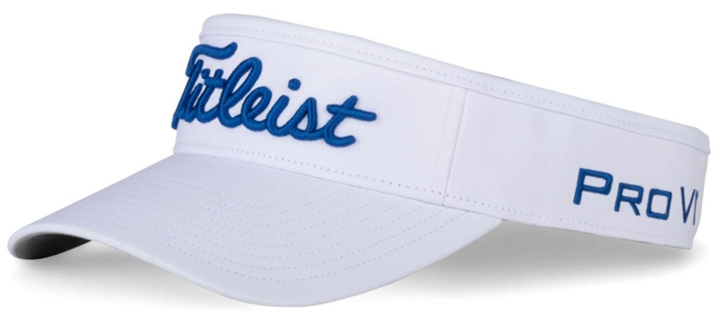 TITLEIST TOUR PERFORMANCES VISOR 職業無頂帽 - 白底藍字