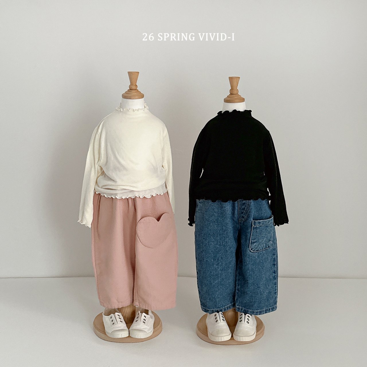 🌸預訂 韓國直送🌸🇰🇷VIVIDI兩色心形口袋寬鬆長褲