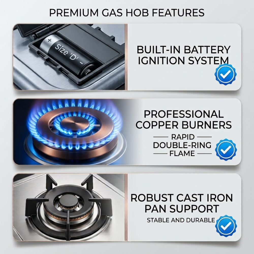 Crown 77cm Gas Hob EUT