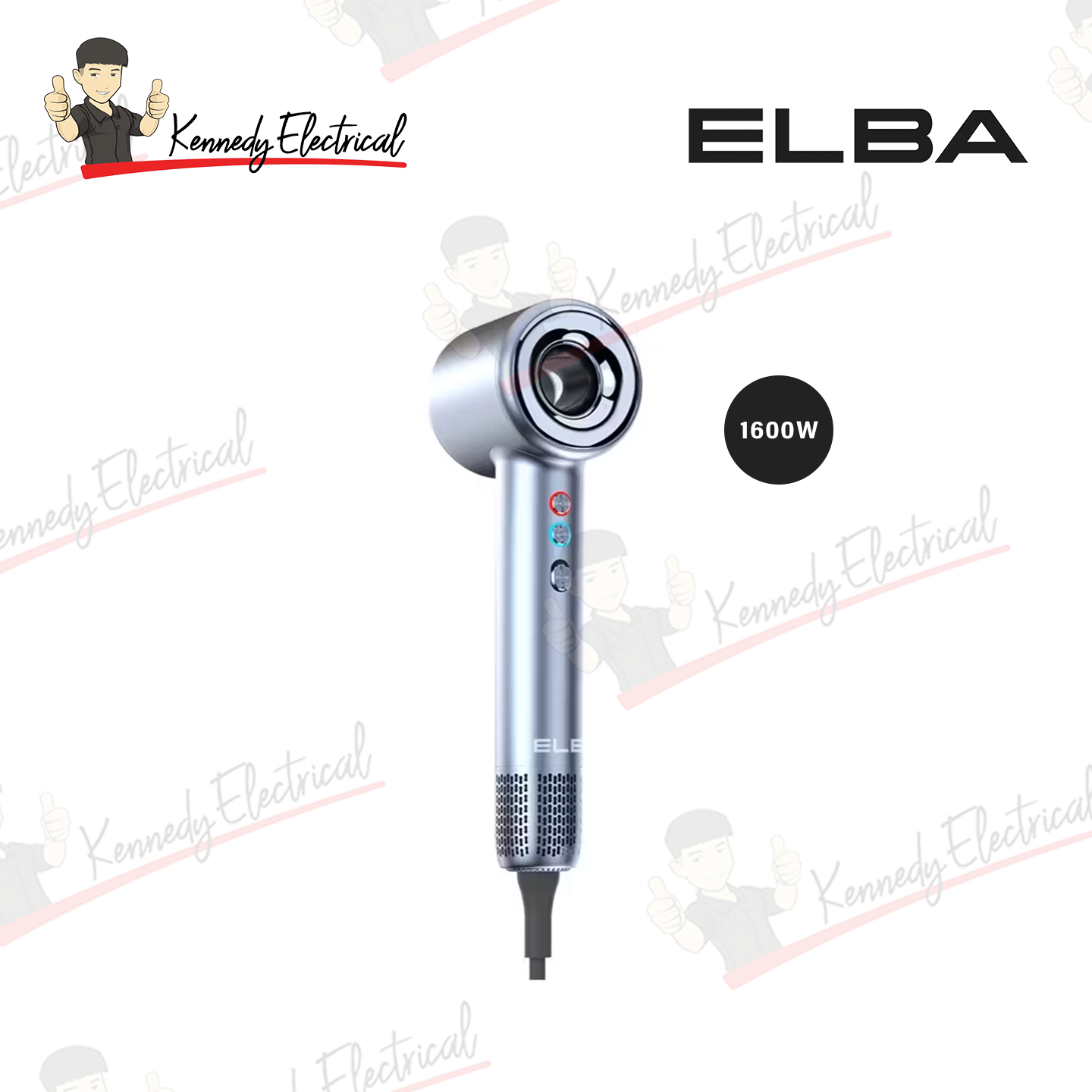 Elba 1600W Volante Bldc Motor Hair Dryer (Silver Blue) EHD-Q6663DC(SV)