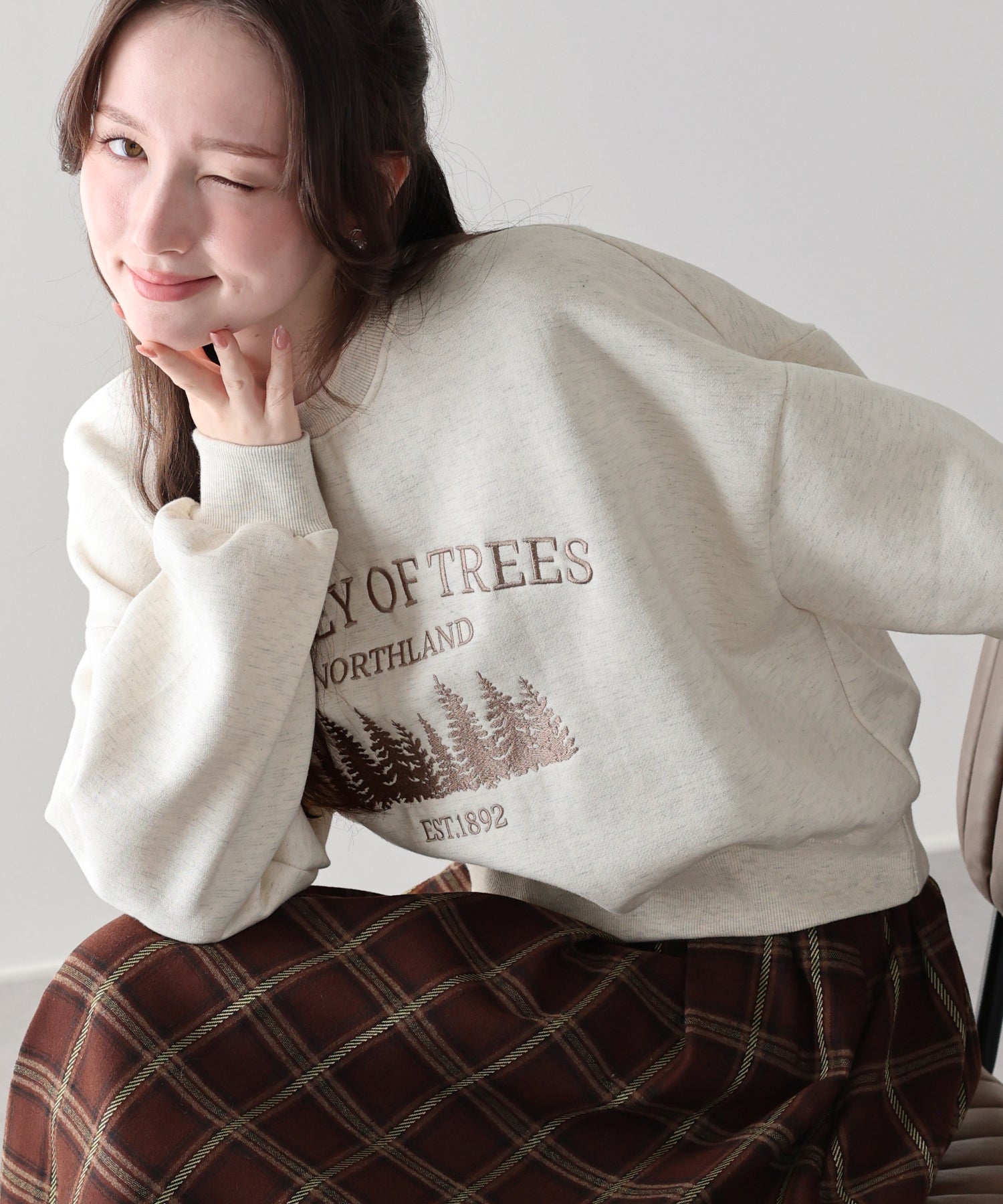 <限量現貨><JP>店主自留！北歐風Forest 刺繡衞衣* 2色入