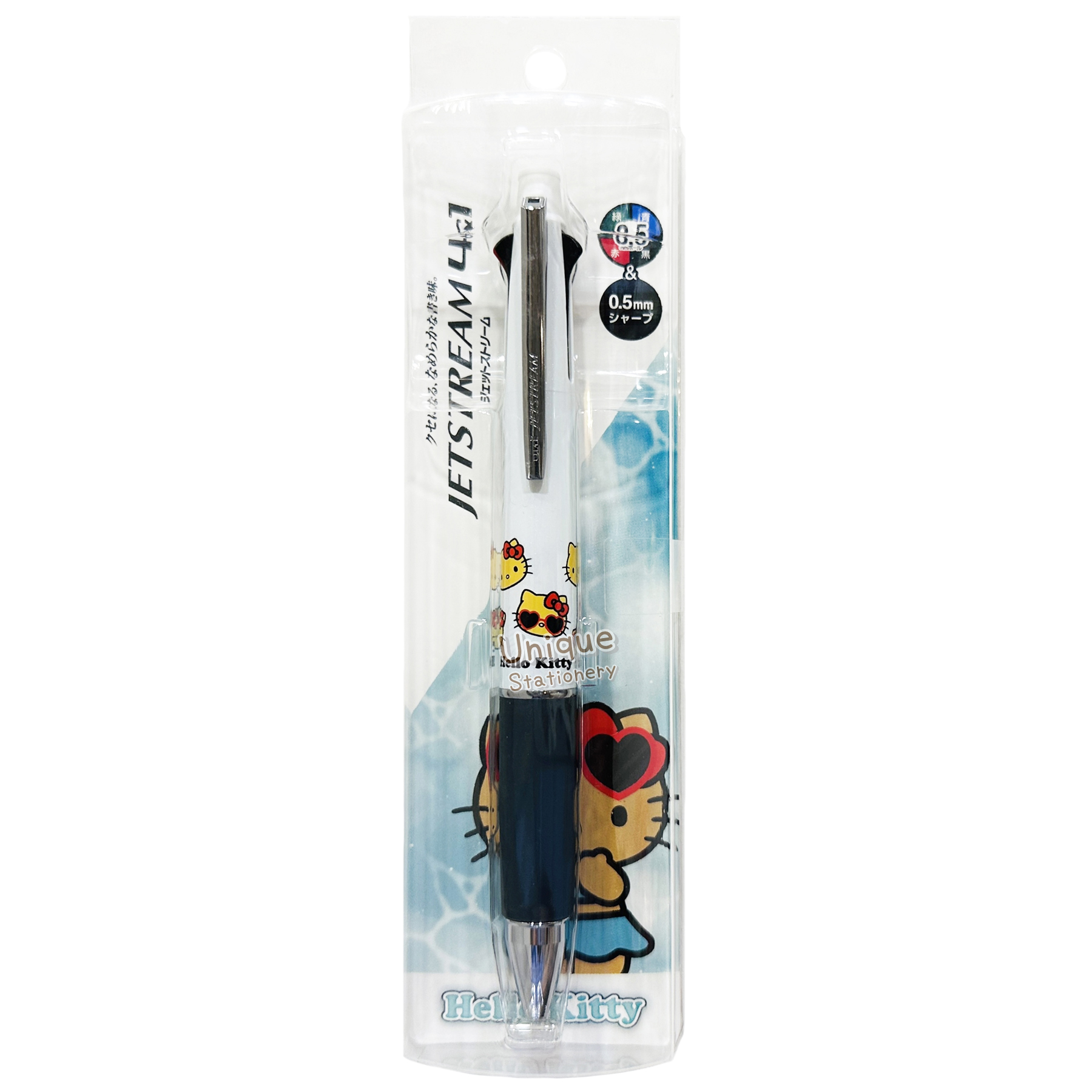 現貨｜Sanrio Hello Kitty 日本製 uni Jetstream 4&1 多功能 5用筆 0.5mm 4色原子筆 + 0.5mm 鉛芯筆 (307864)