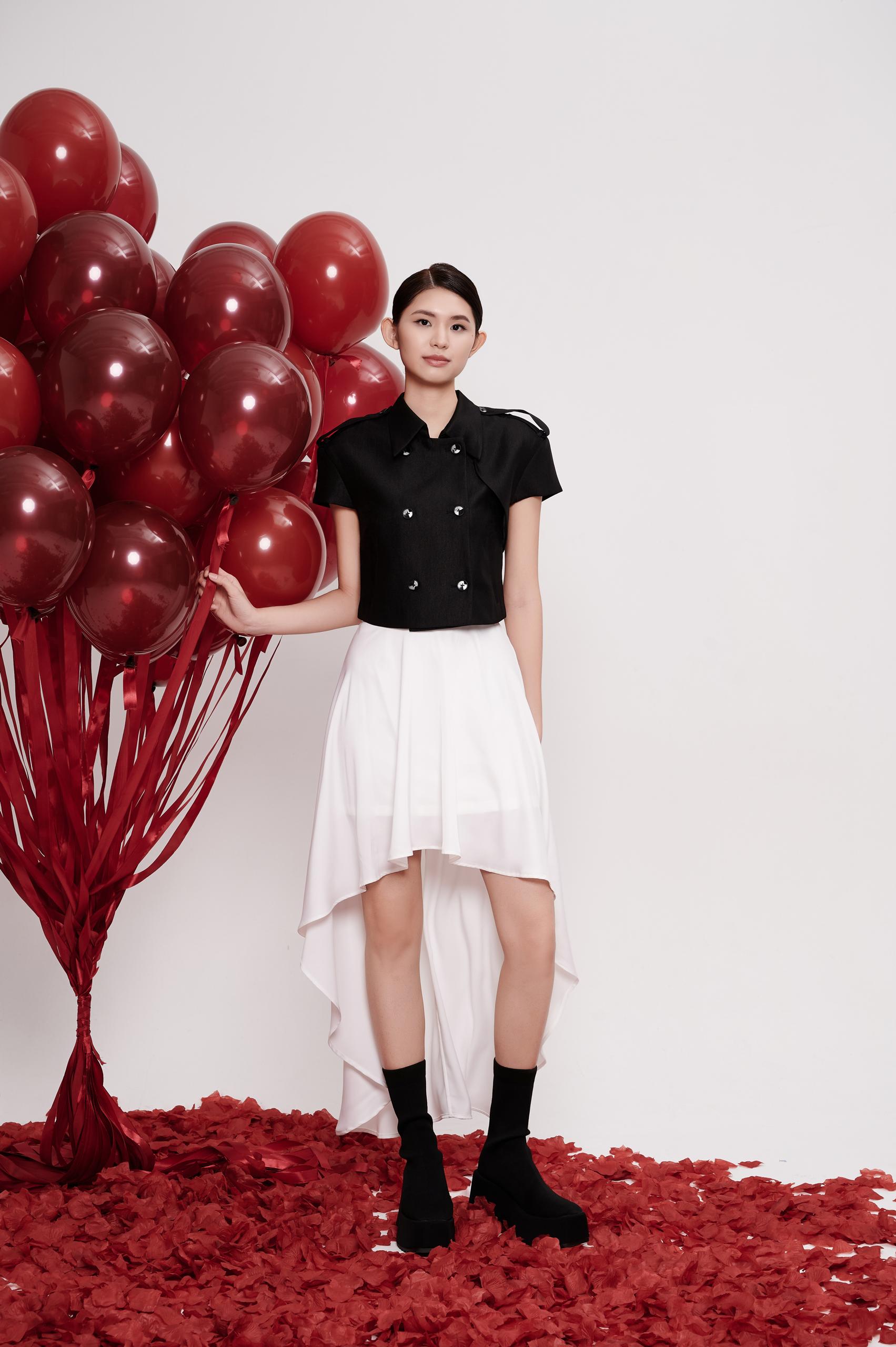 CB2648 TRENCH STYLE SHORT/SLLV BLOUSE 