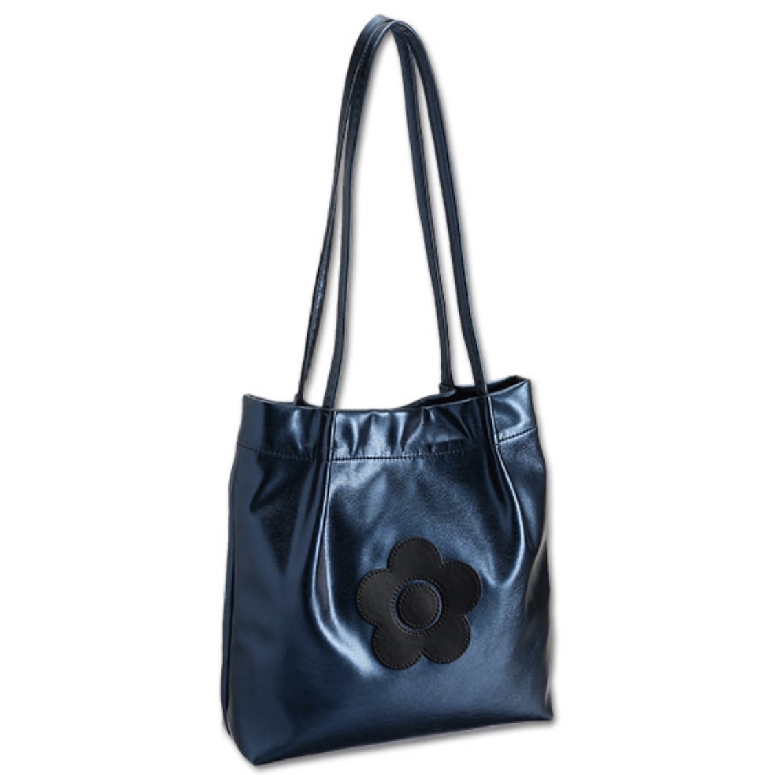 MARY QUANT Totebag 金屬質感藍