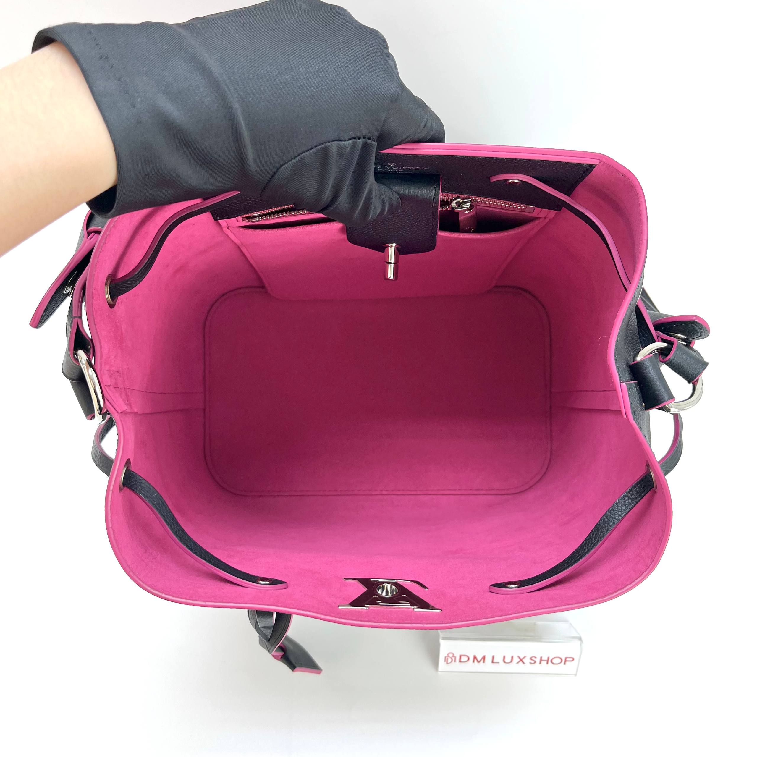 LV Lockme Bucket Bag Black SHW