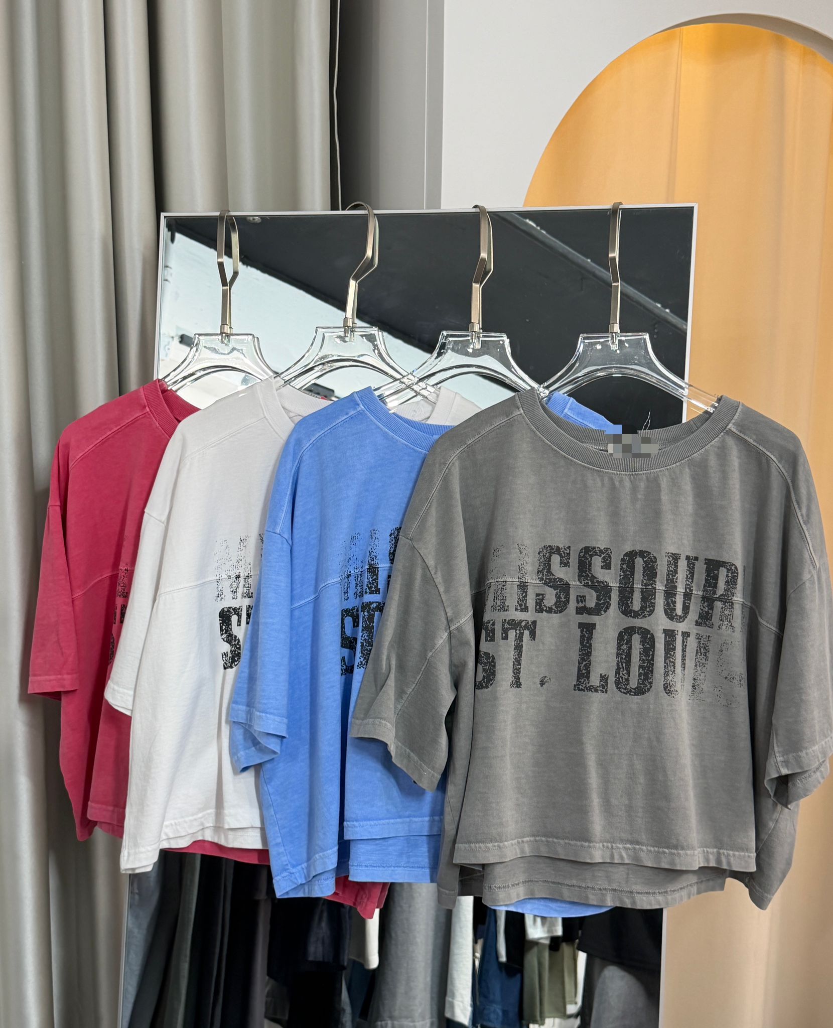 洗水字母印花寬鬆T