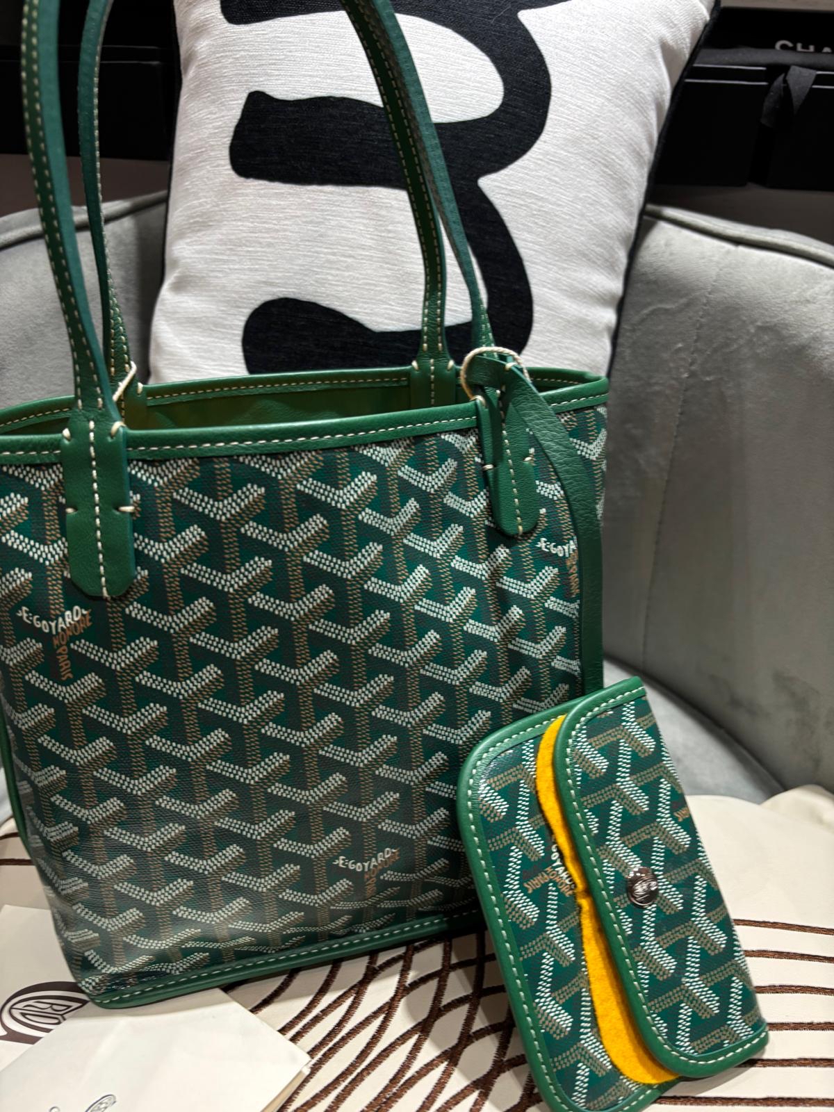 Goyard Anjou Mini Tote Bag VERT 100%Authentic, 99%new ☑️專門店收據☑️Pouch☑️Dust bag