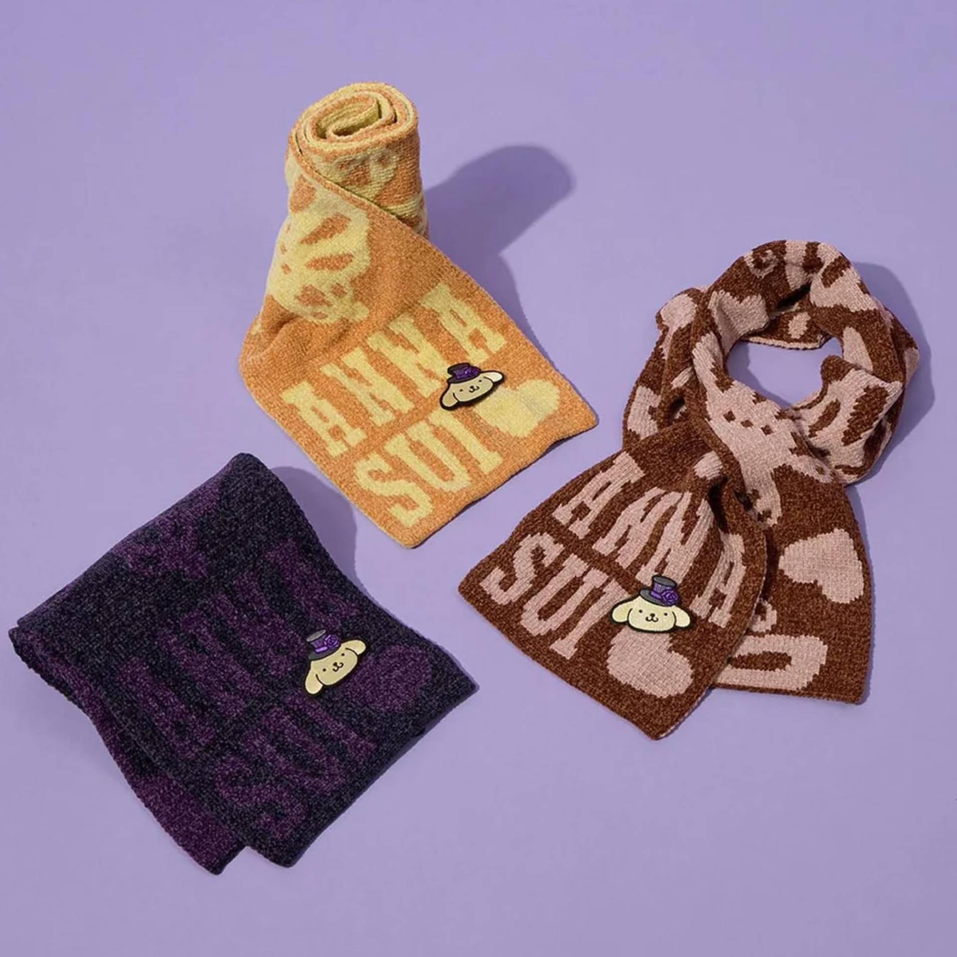日本預訂📍日本Anna Sui x 布甸狗得意系列 - 交叉款頸巾 不包郵