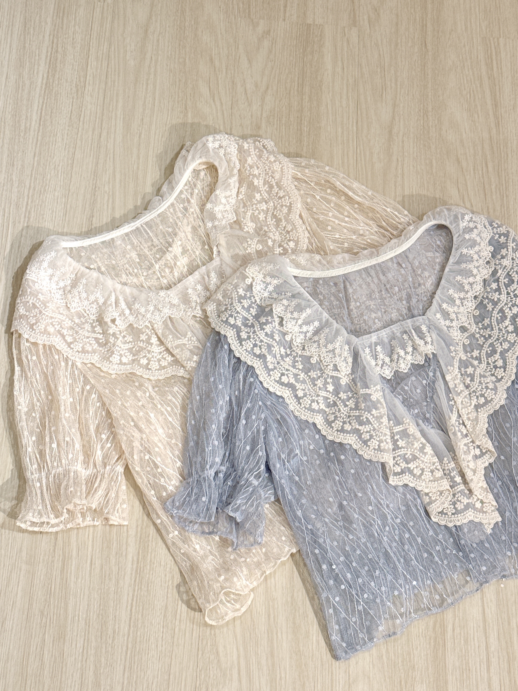 The Delicate Lace V Ruffle Top