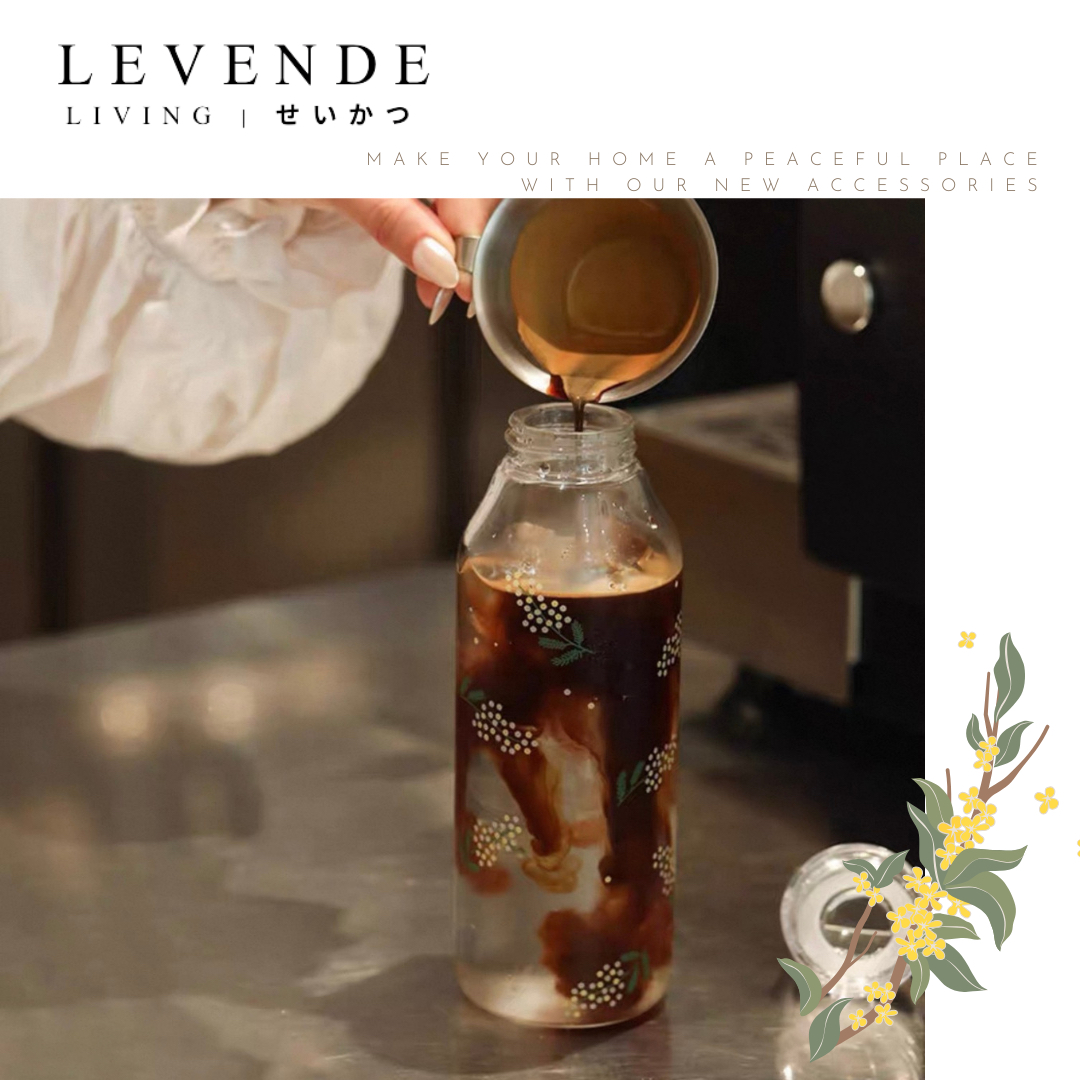 Levende 含羞草高硼硅耐熱手提玻璃瓶