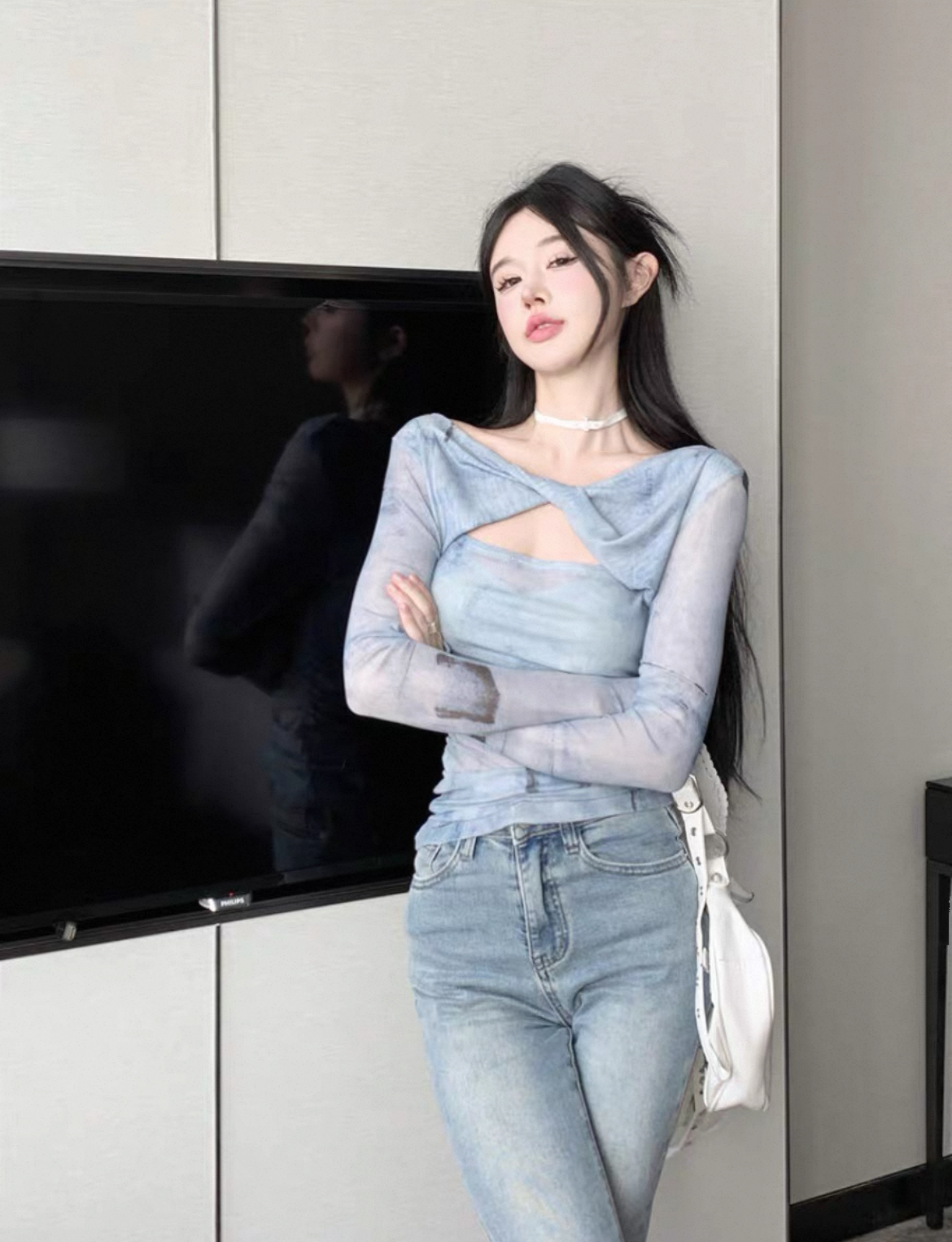 T10011美式辣妹上衣