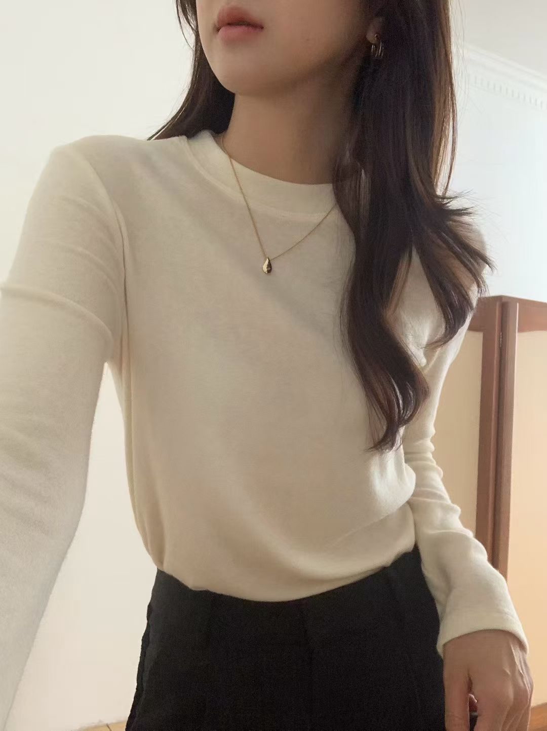 RoundNeck wool basic tee