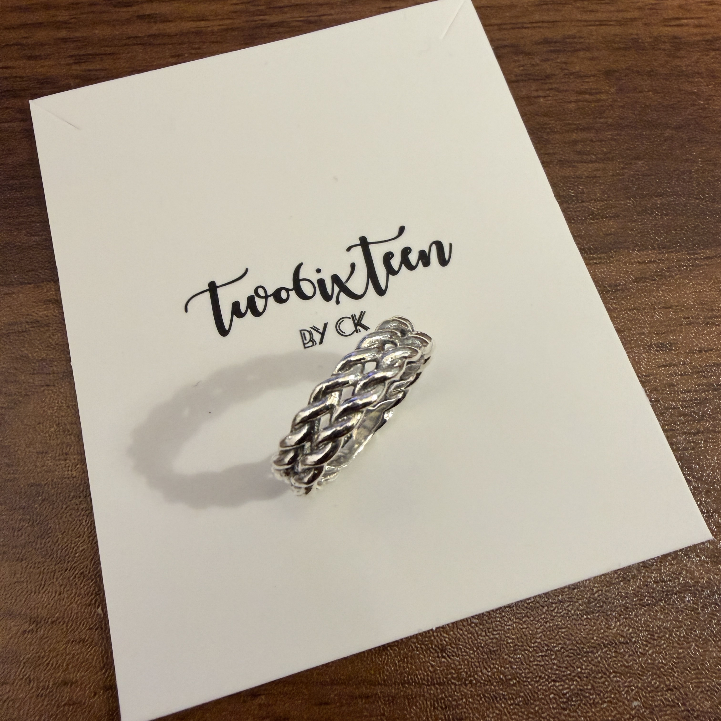 ASR003 麻花雙層閉口戒