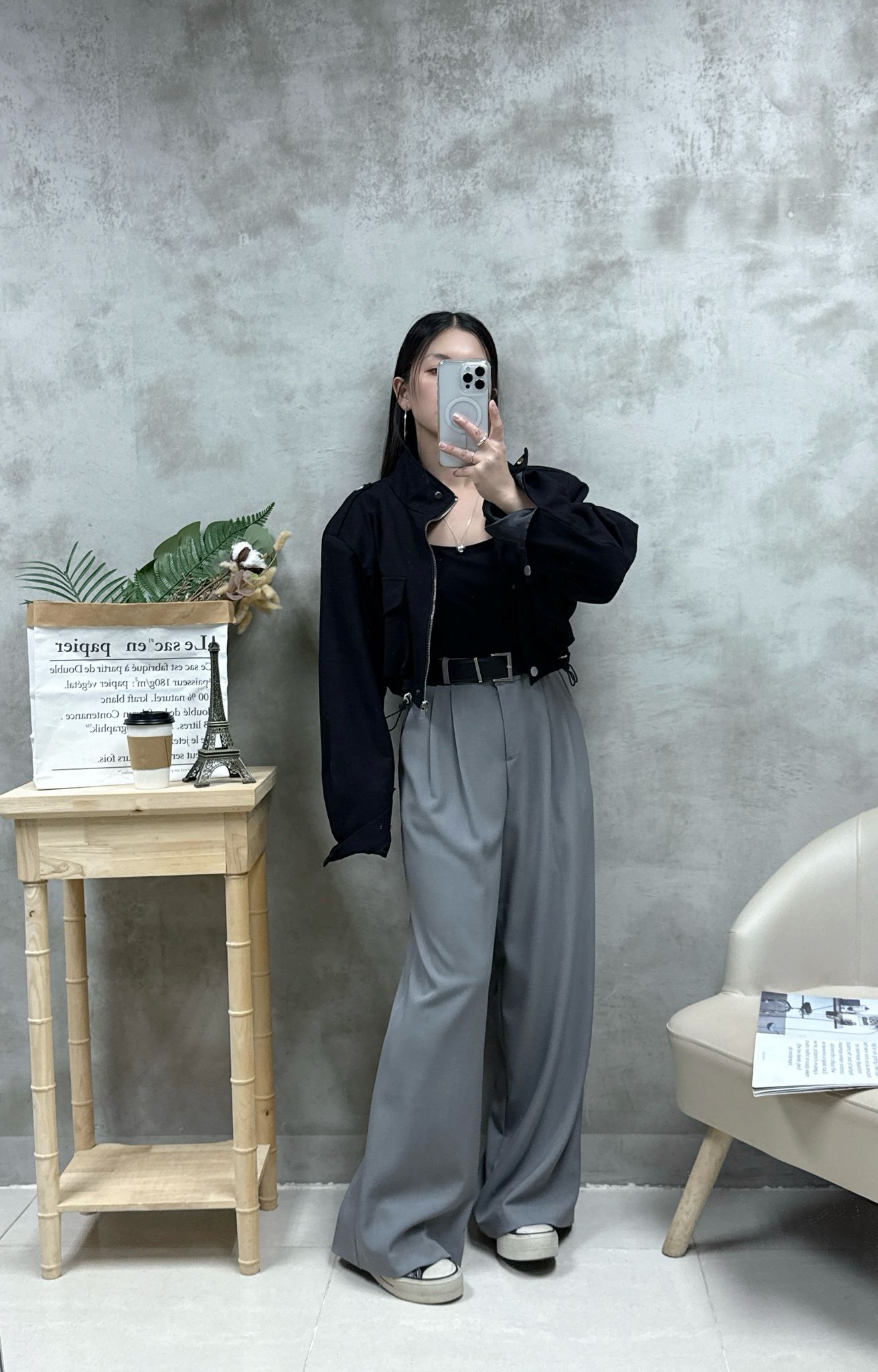 C03 方領暗紋背心