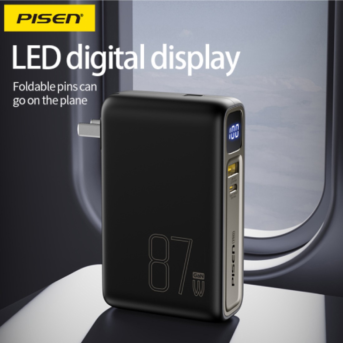 Pisen Pro 87W Powerbank GaN 10000mAh and Charger 2 in 1