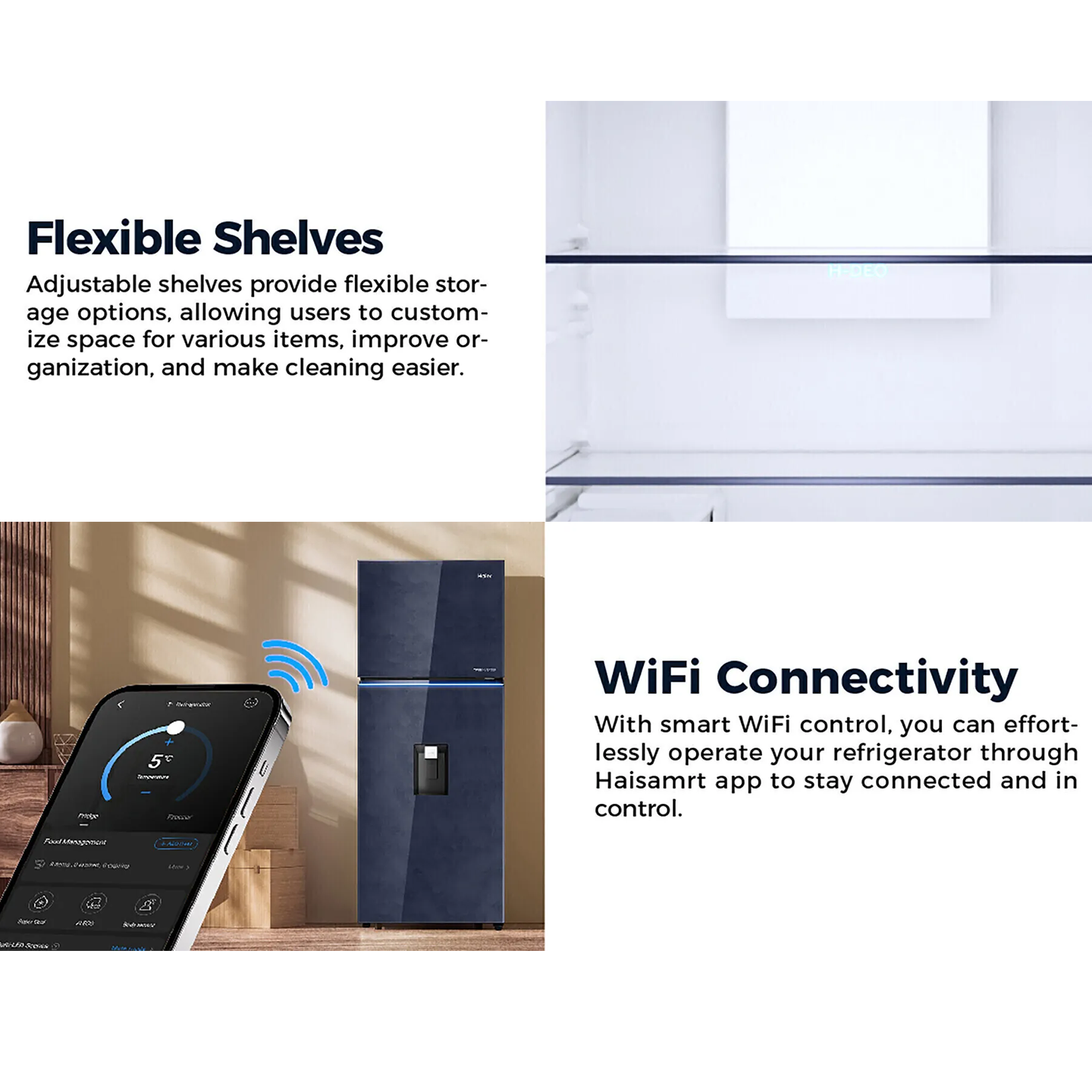 Haier 540L Twin Inverter Glass Door Fridge Gold (HRF-IT540AG)