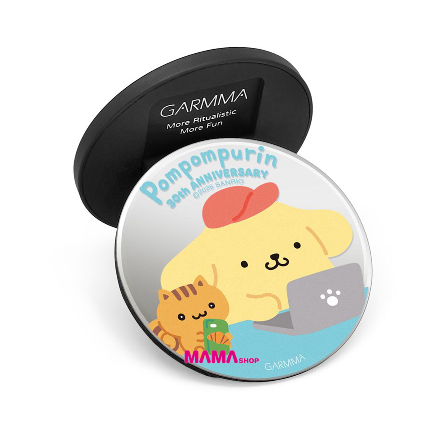 台灣直送Sanrio 布甸狗 30 週年限定鏡面磁吸摺疊支架
