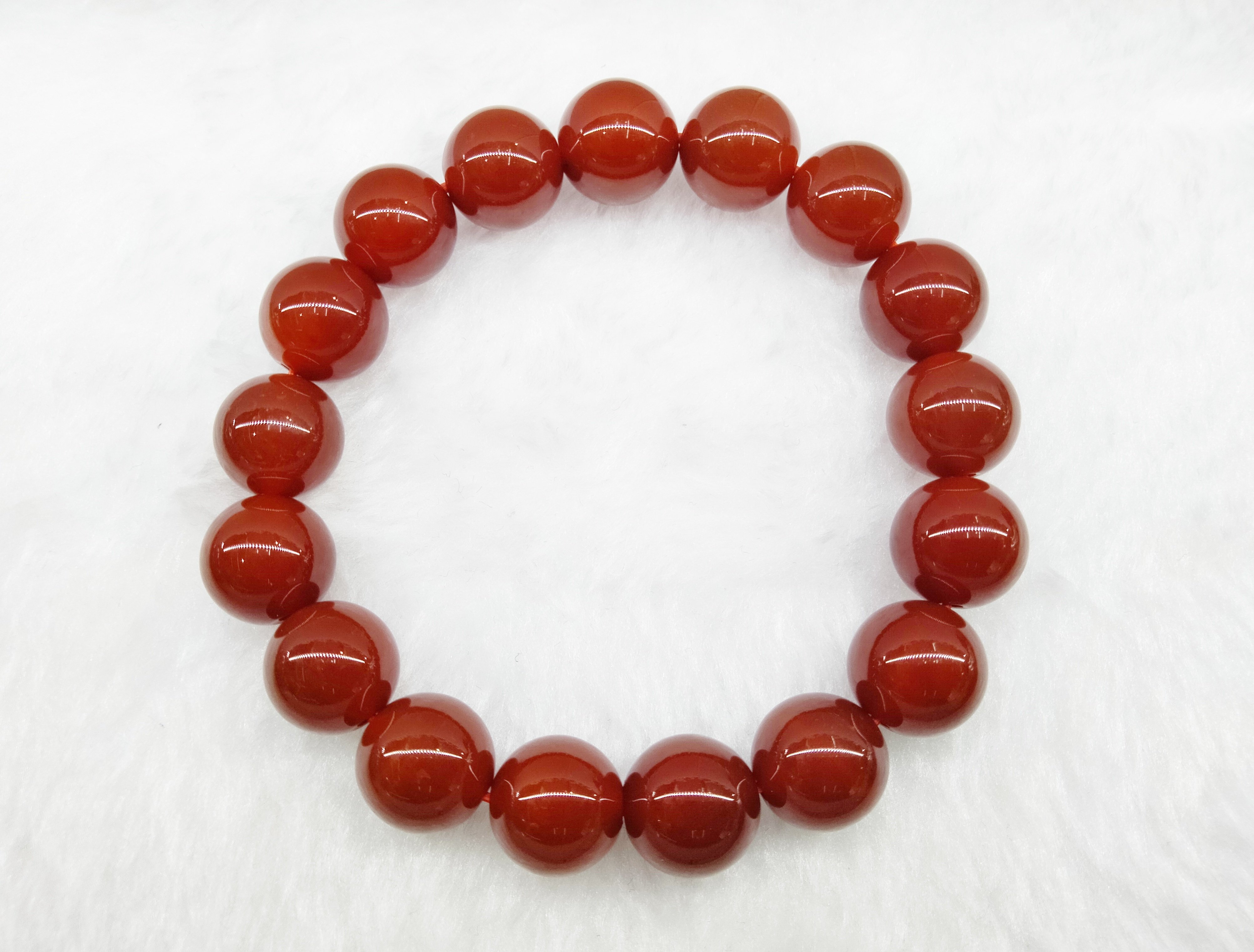 紅瑪瑙手串 (12+mm)