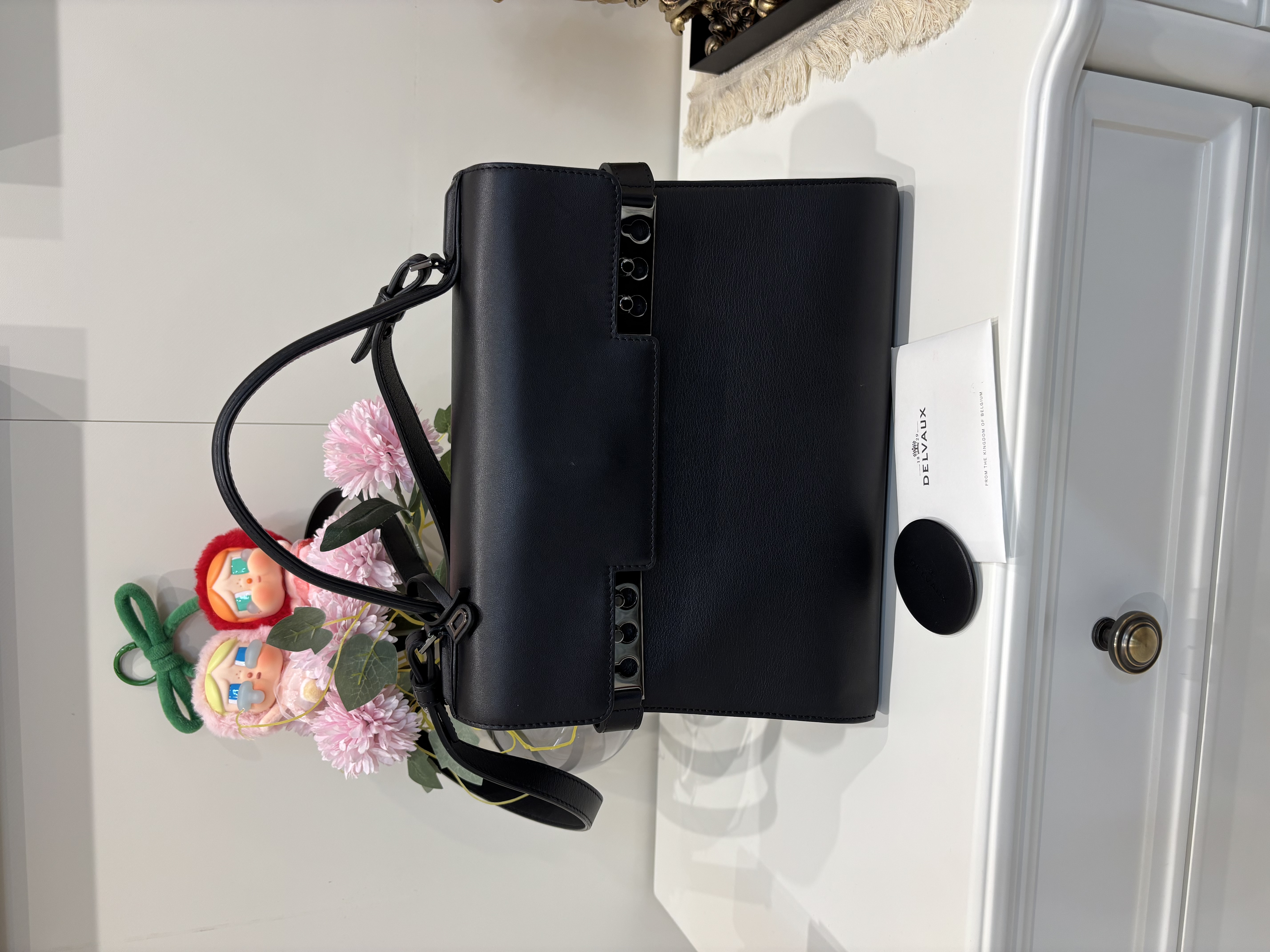 Delvaux tempete mm calfskin 2way bag black 100%Authentic ,95%new ✅mirror ✅ certificate ✅dust bag  