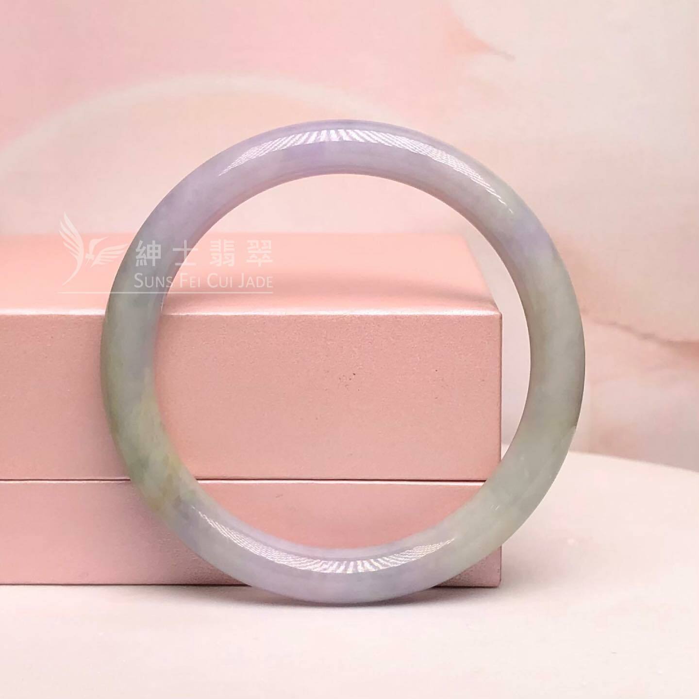 桃紅春圓鐲 51.3mm